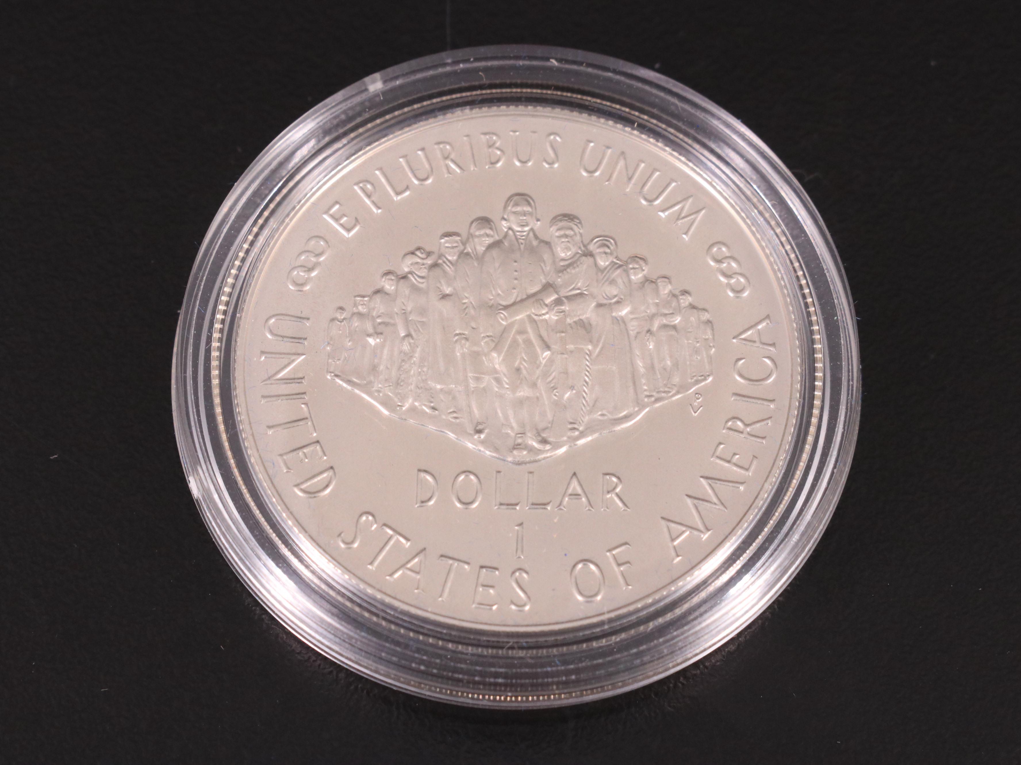 Three Modern Commemorative Silver Dollars