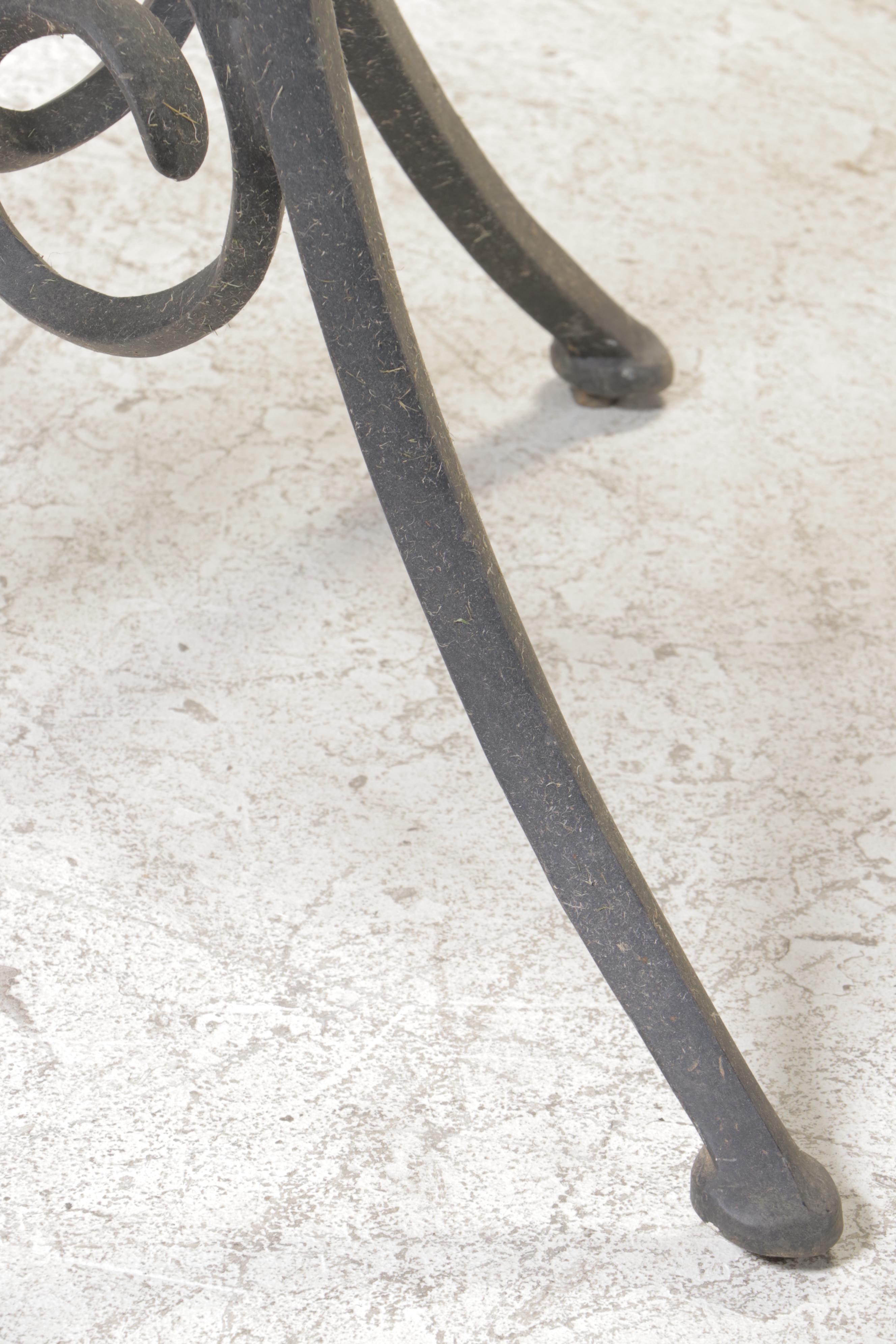 Cast Aluminum and Glass Top Patio Dining Table