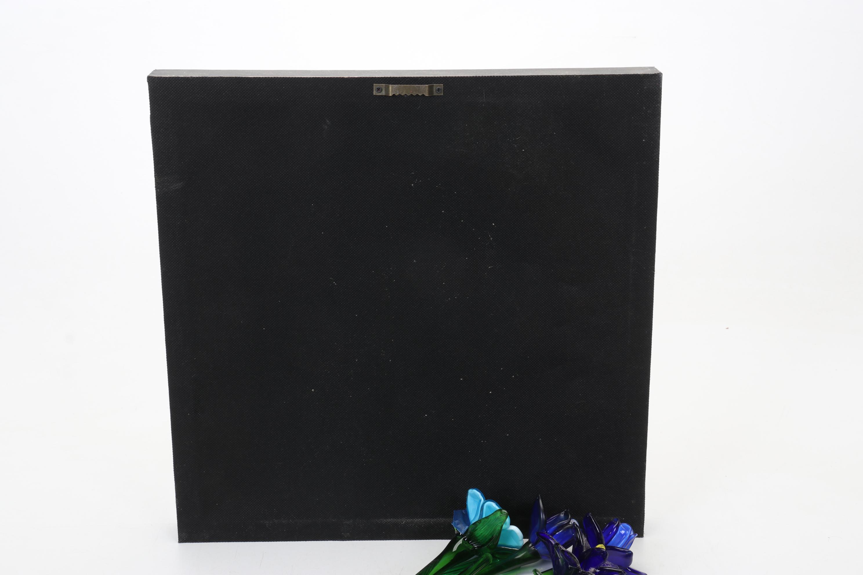 Laurel Burch Horse Figure with Print and Art Glass Floral Swizzle Sticks