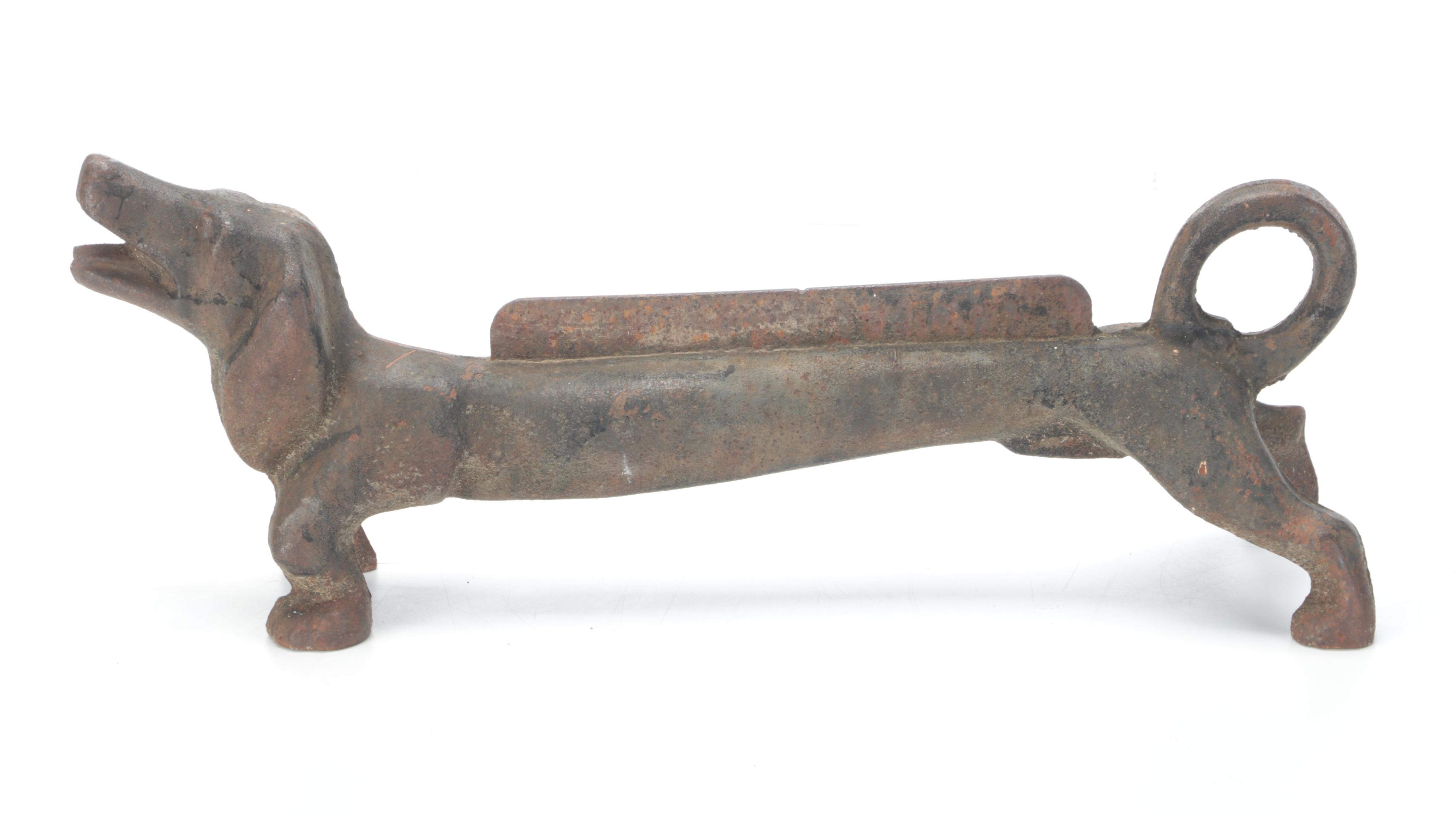Cast Iron Dachshund Boot Scraper