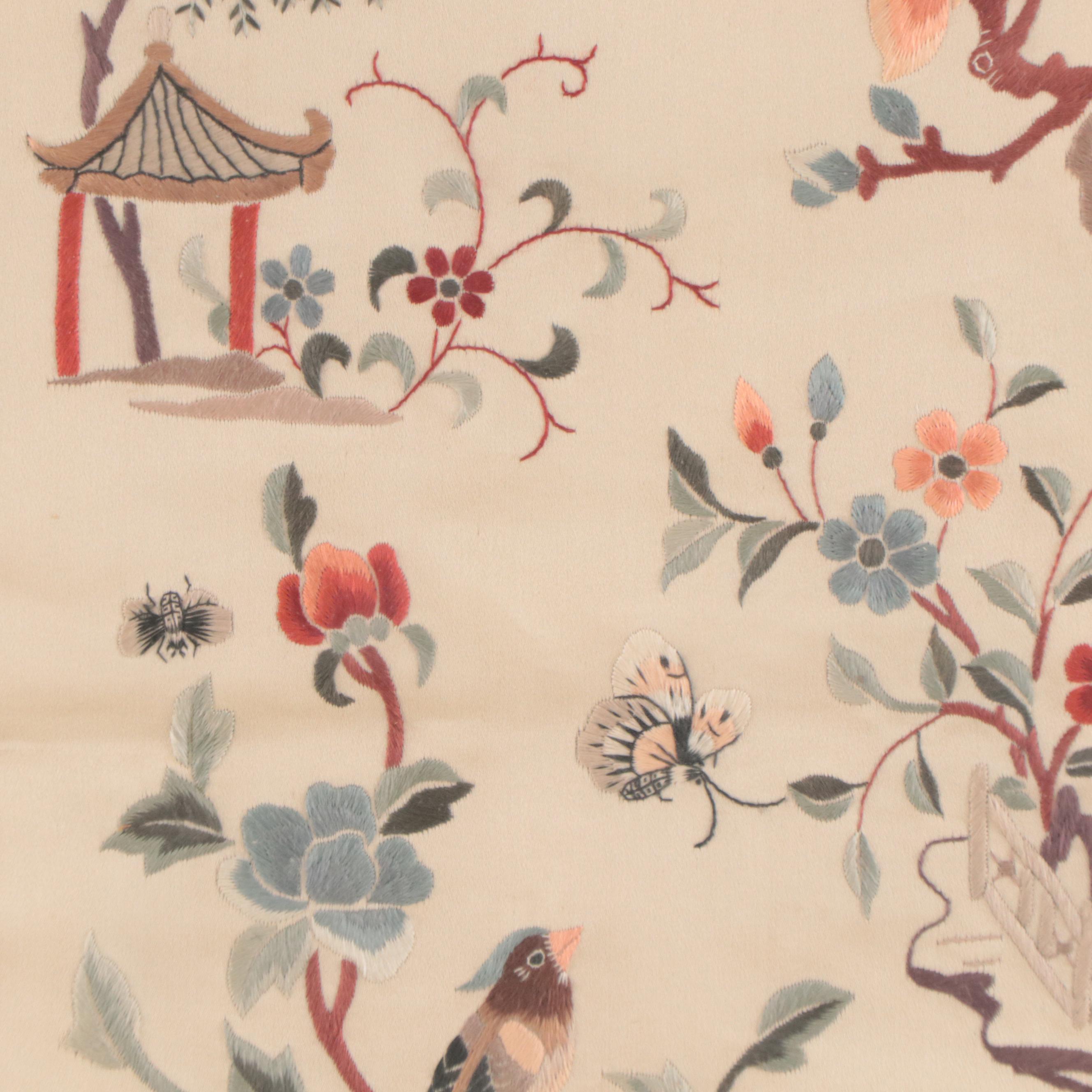 Chinese Silk Embroidery Panel
