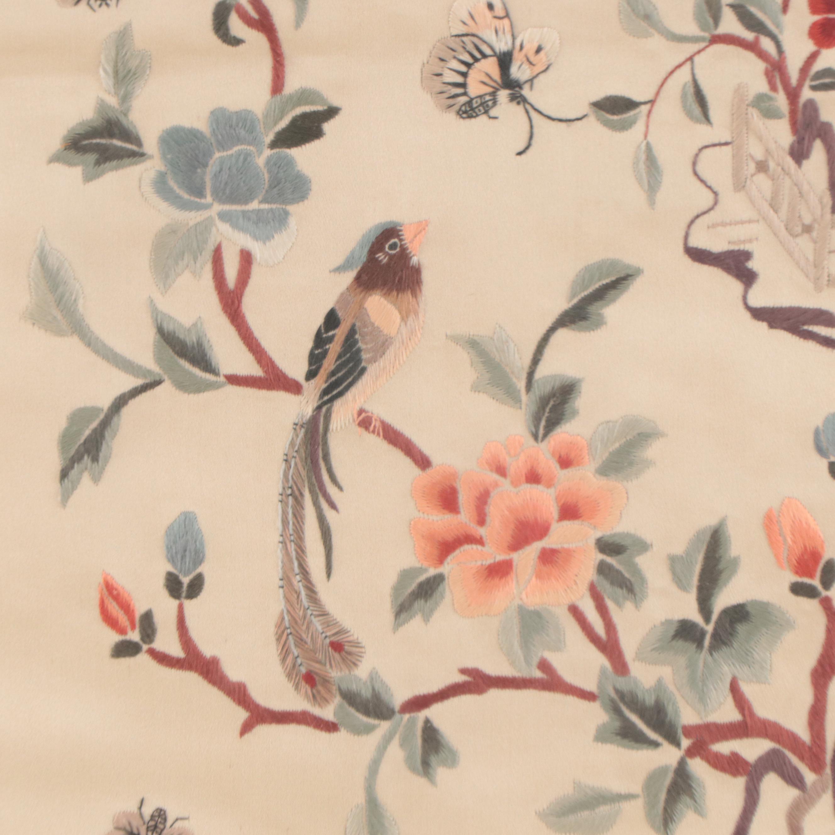 Chinese Silk Embroidery Panel