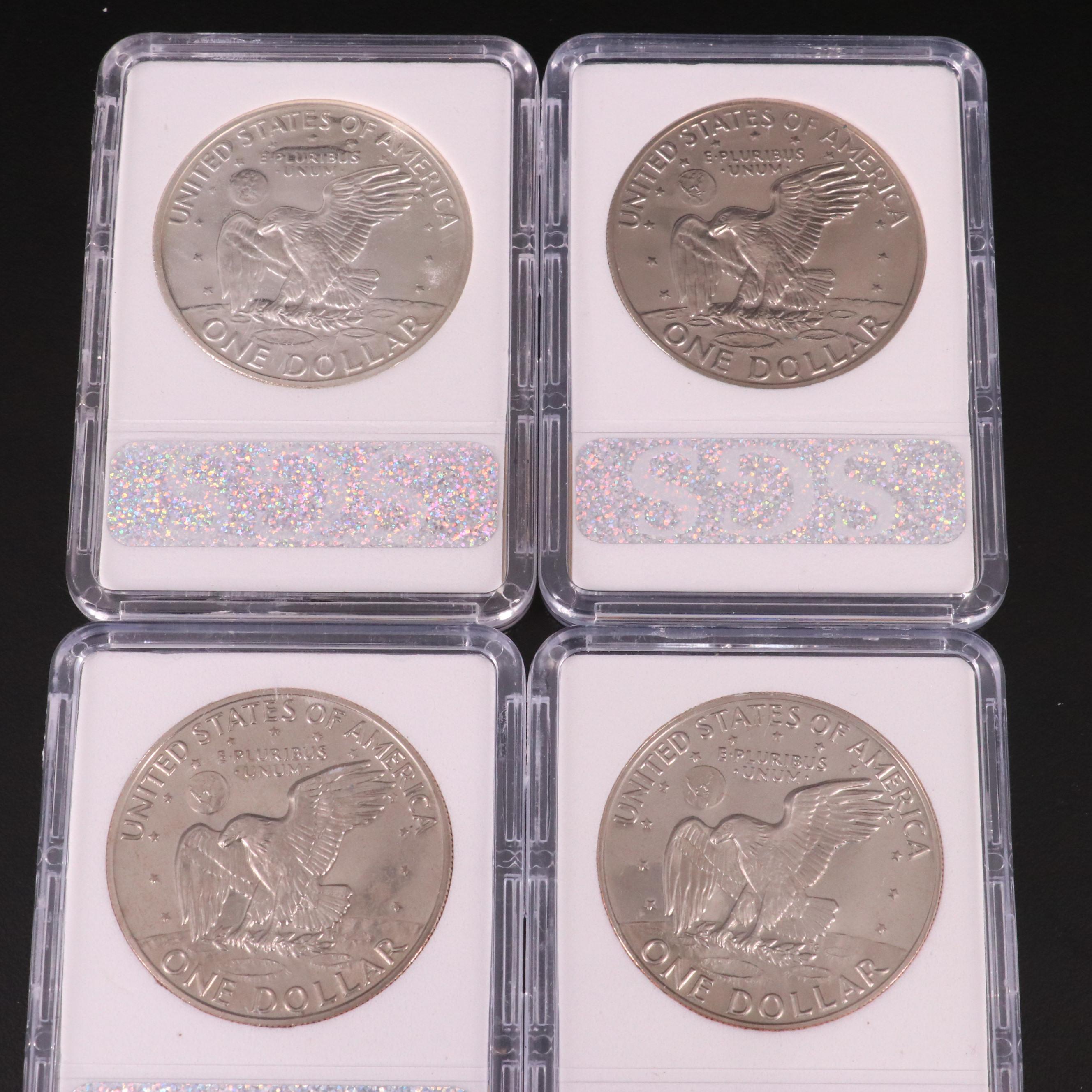 Fourteen Proof Eisenhower Dollars Including Two Silver