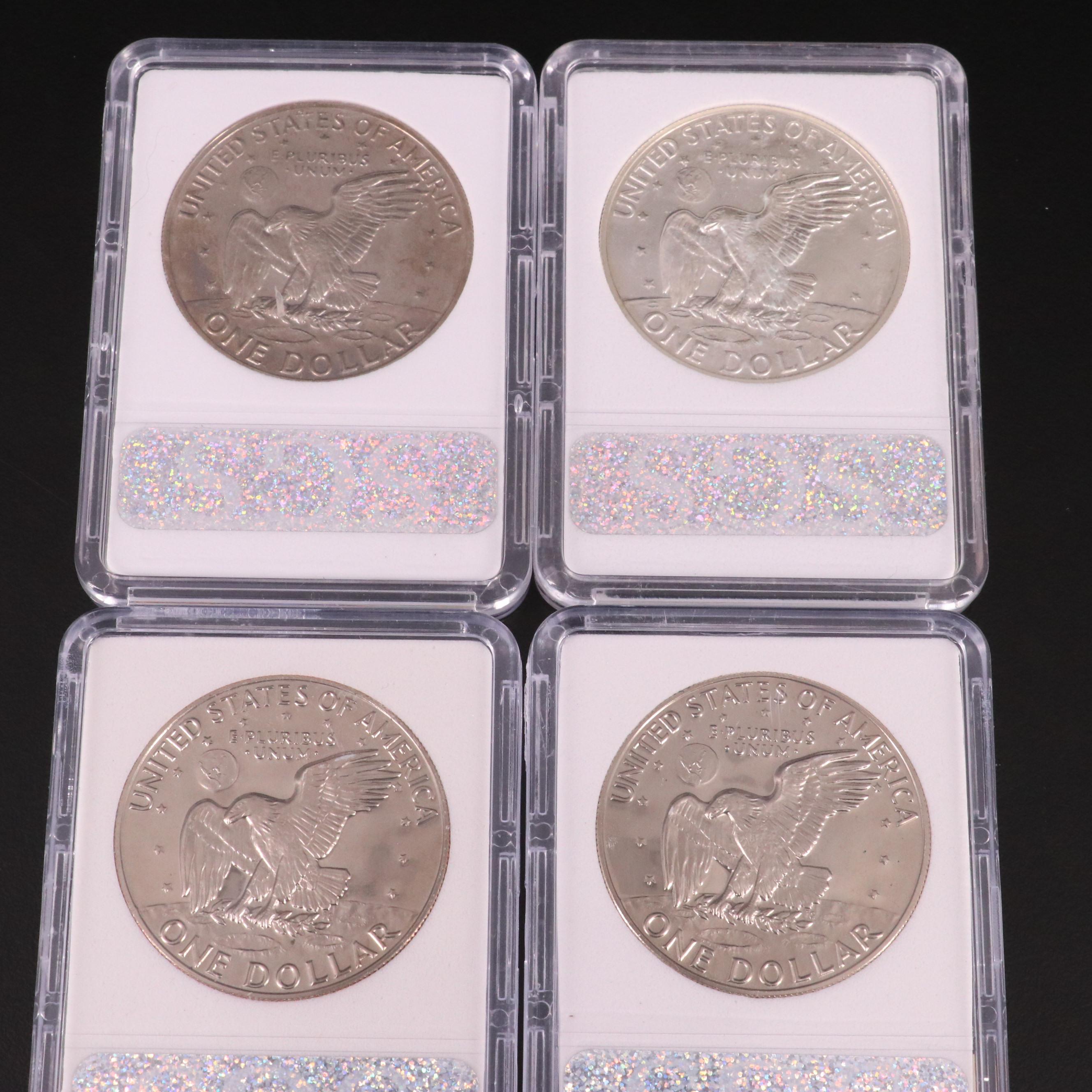Fourteen Proof Eisenhower Dollars Including Two Silver