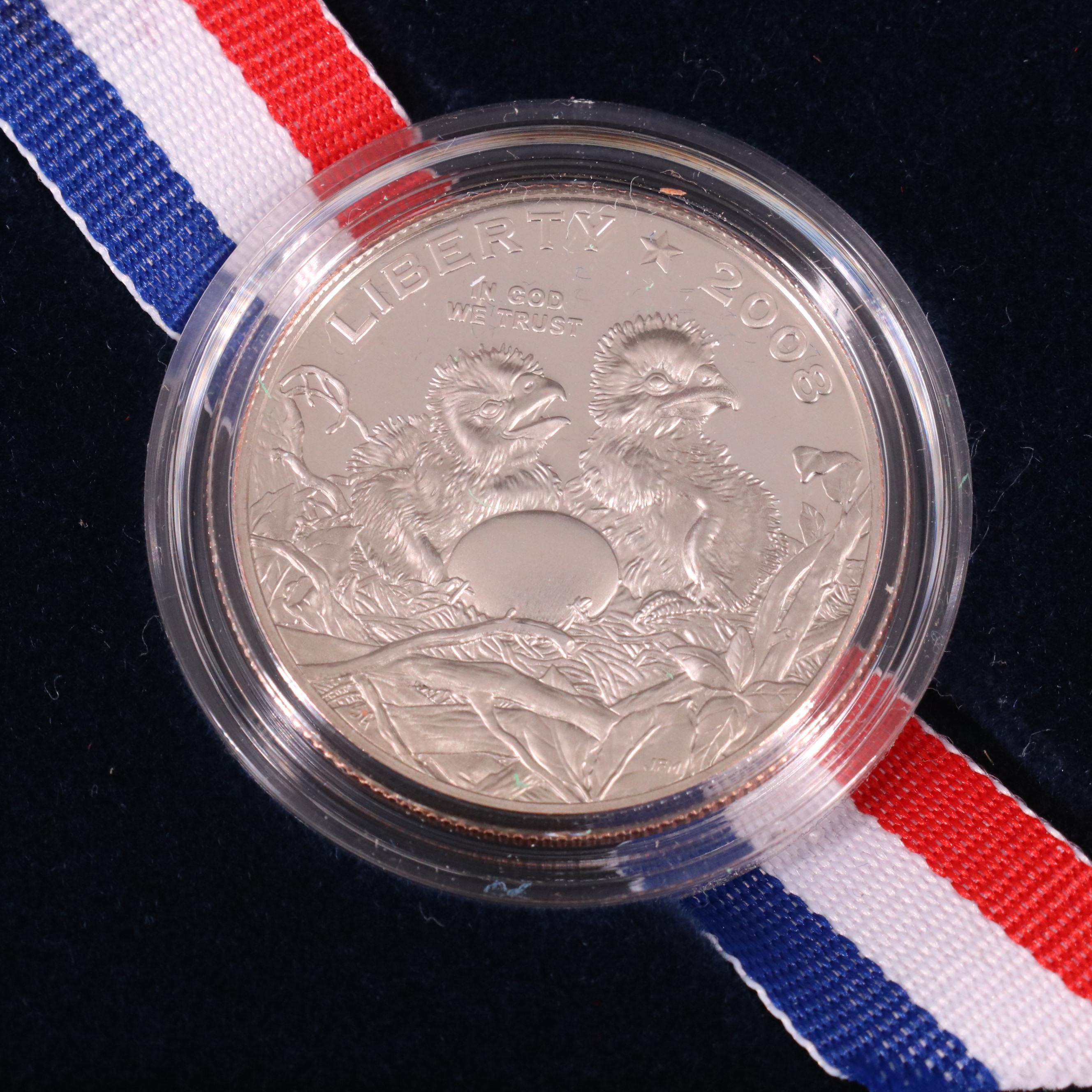 Three Modern Commemorative Uncirculated Silver Dollars