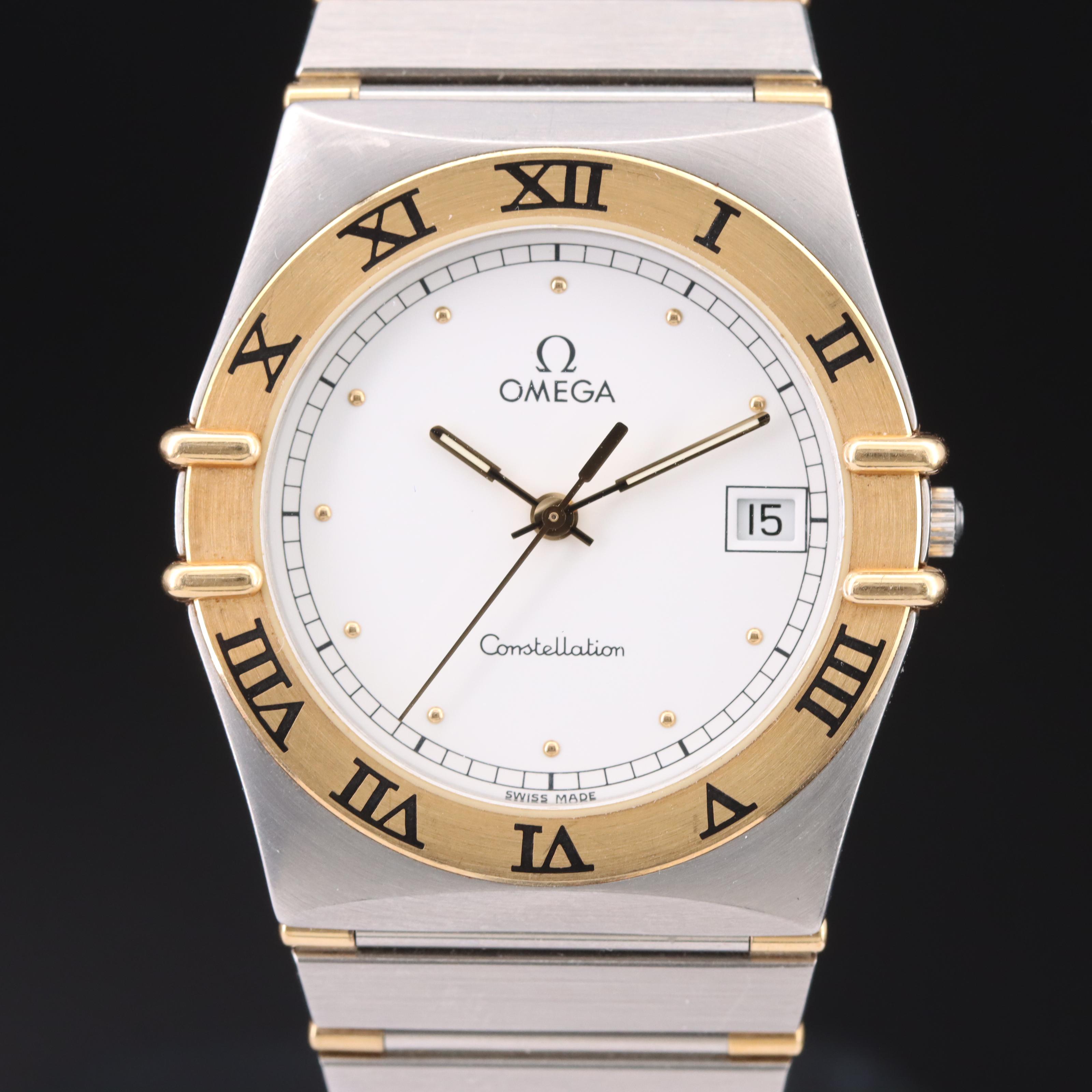 1991 Omega Constellation 18K and Stainless Steel Watch