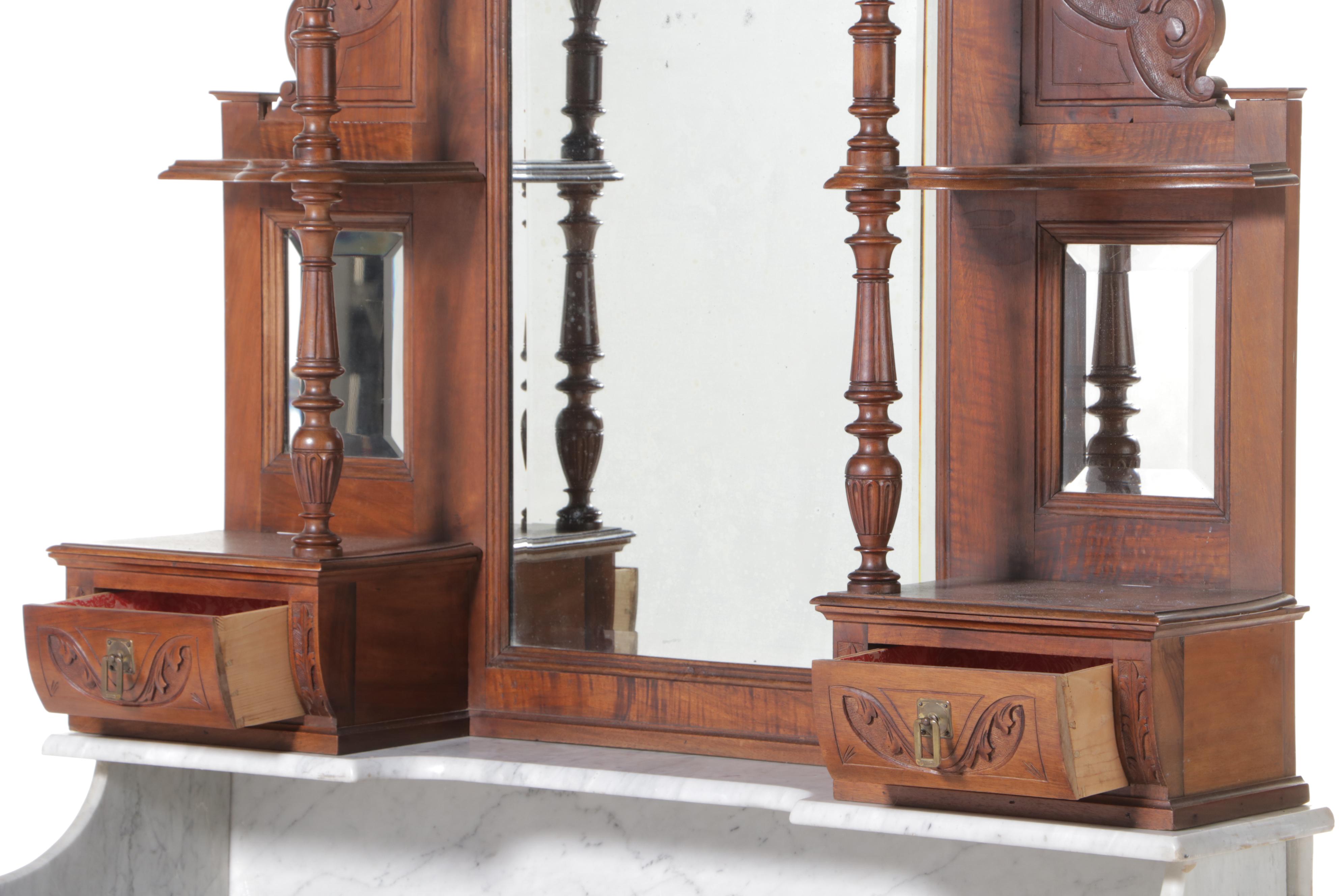 Victorian Renaissance Revival Walnut Chest of Drawers, Mid to Late 19th C