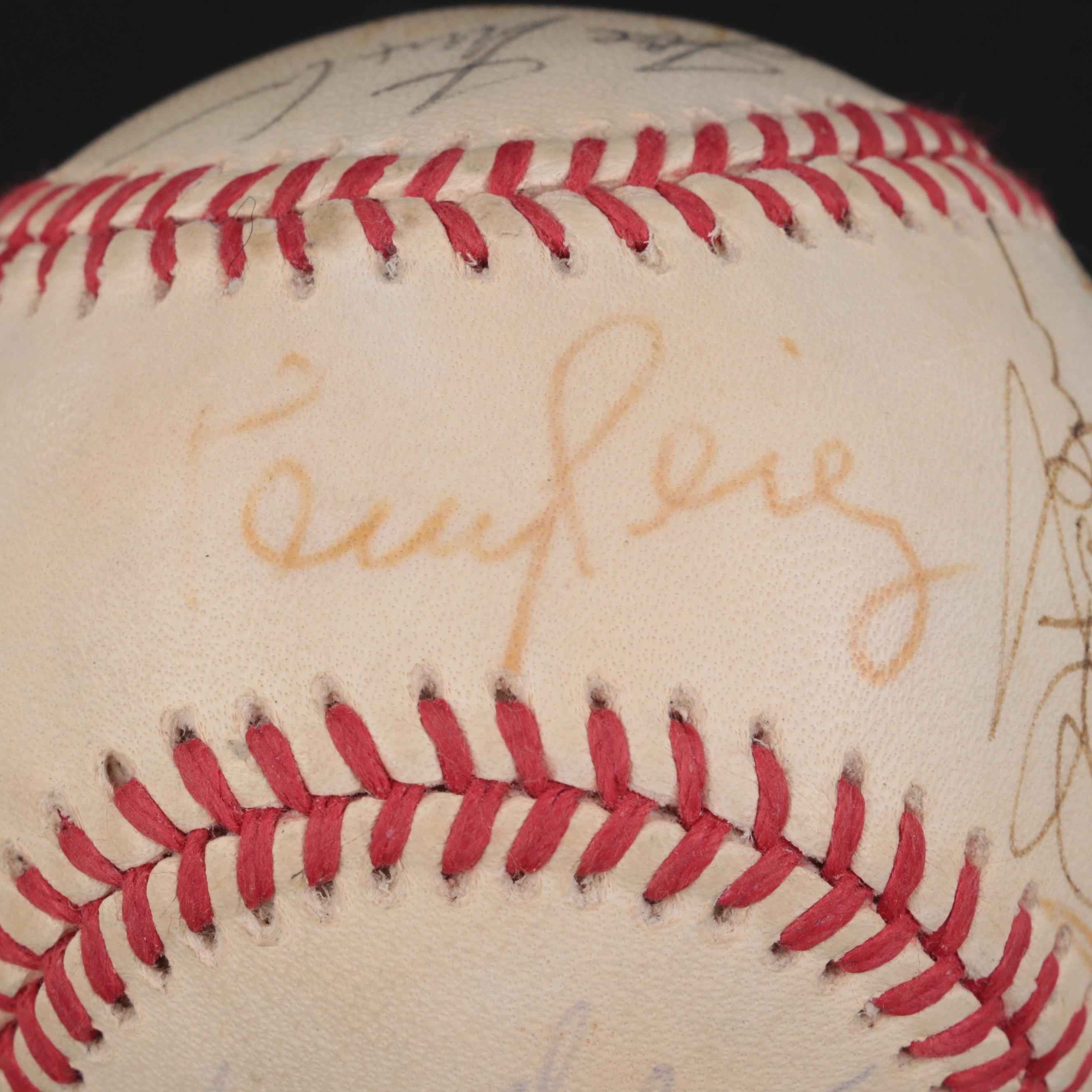 MLB Signed Ball with Vander Meer, Palmer, Nuxhall, Perez, Brennaman, More, PSA