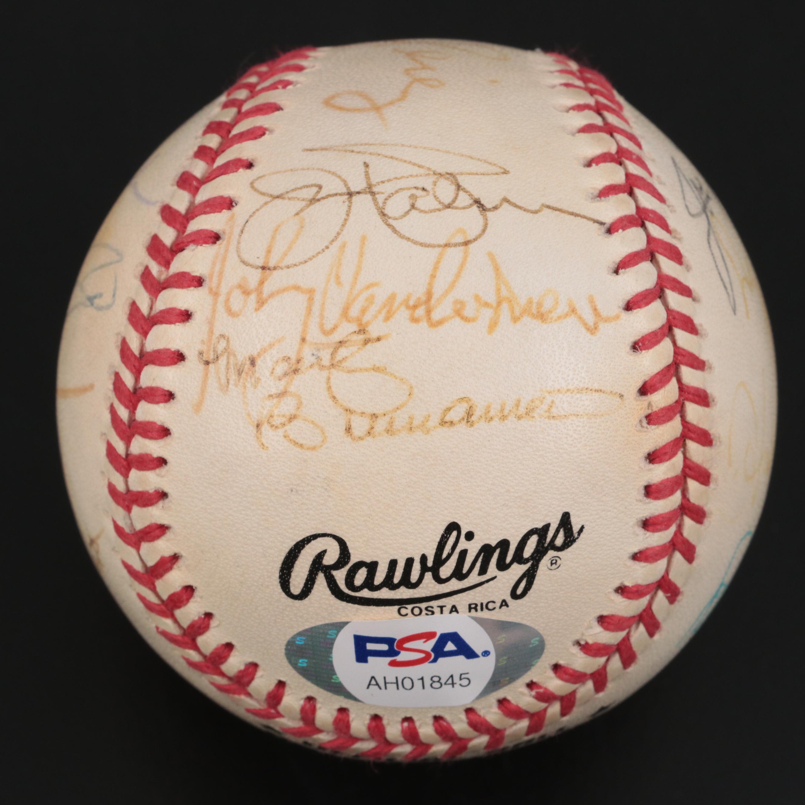 MLB Signed Ball with Vander Meer, Palmer, Nuxhall, Perez, Brennaman, More, PSA