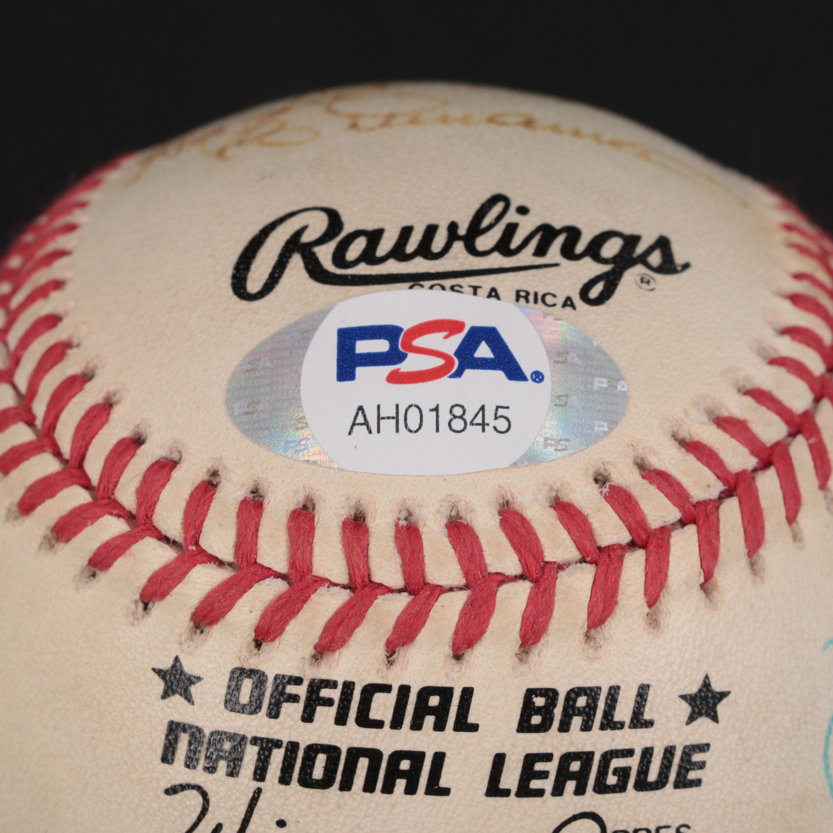 MLB Signed Ball with Vander Meer, Palmer, Nuxhall, Perez, Brennaman, More, PSA