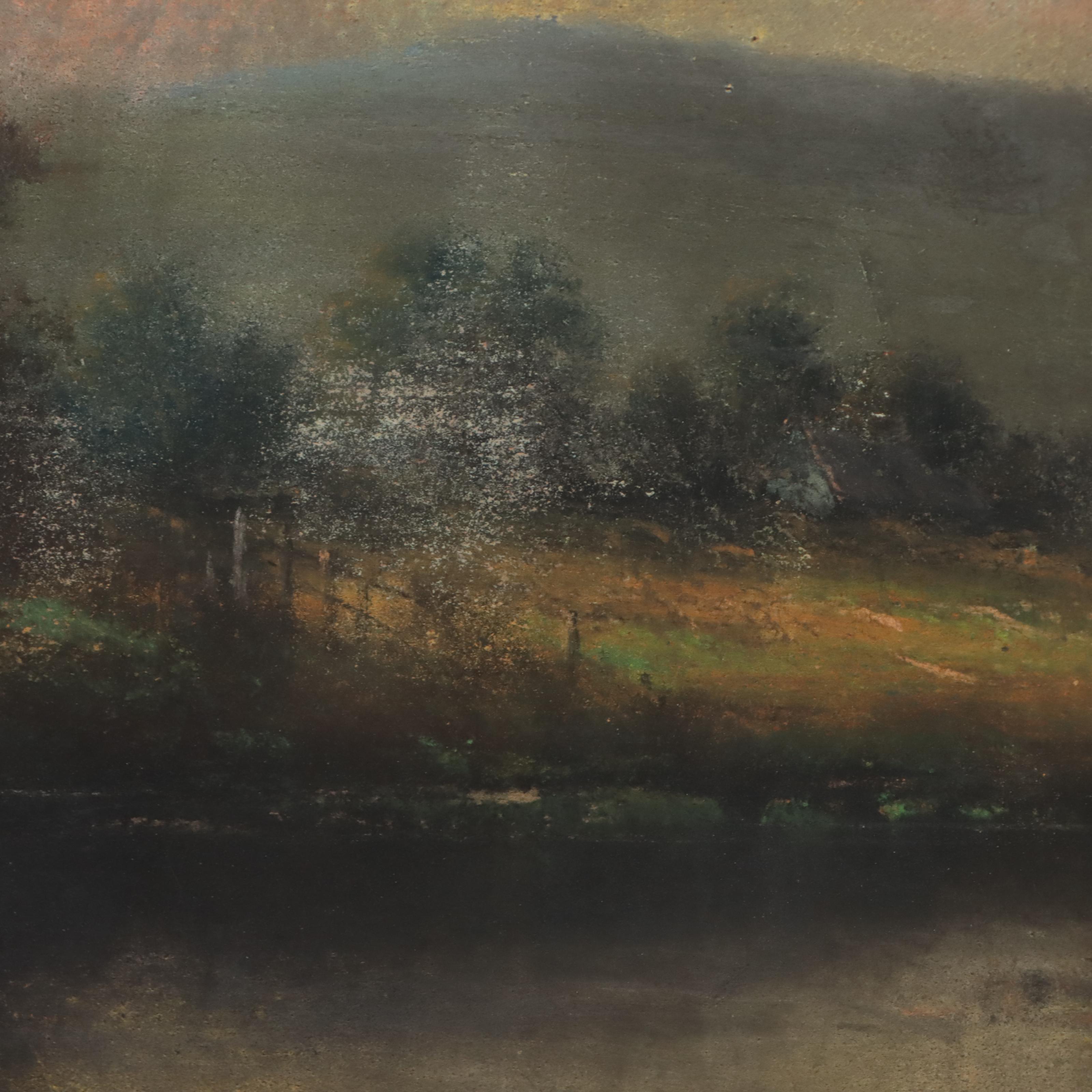 Pastel Drawing of Landscape, 19th Century