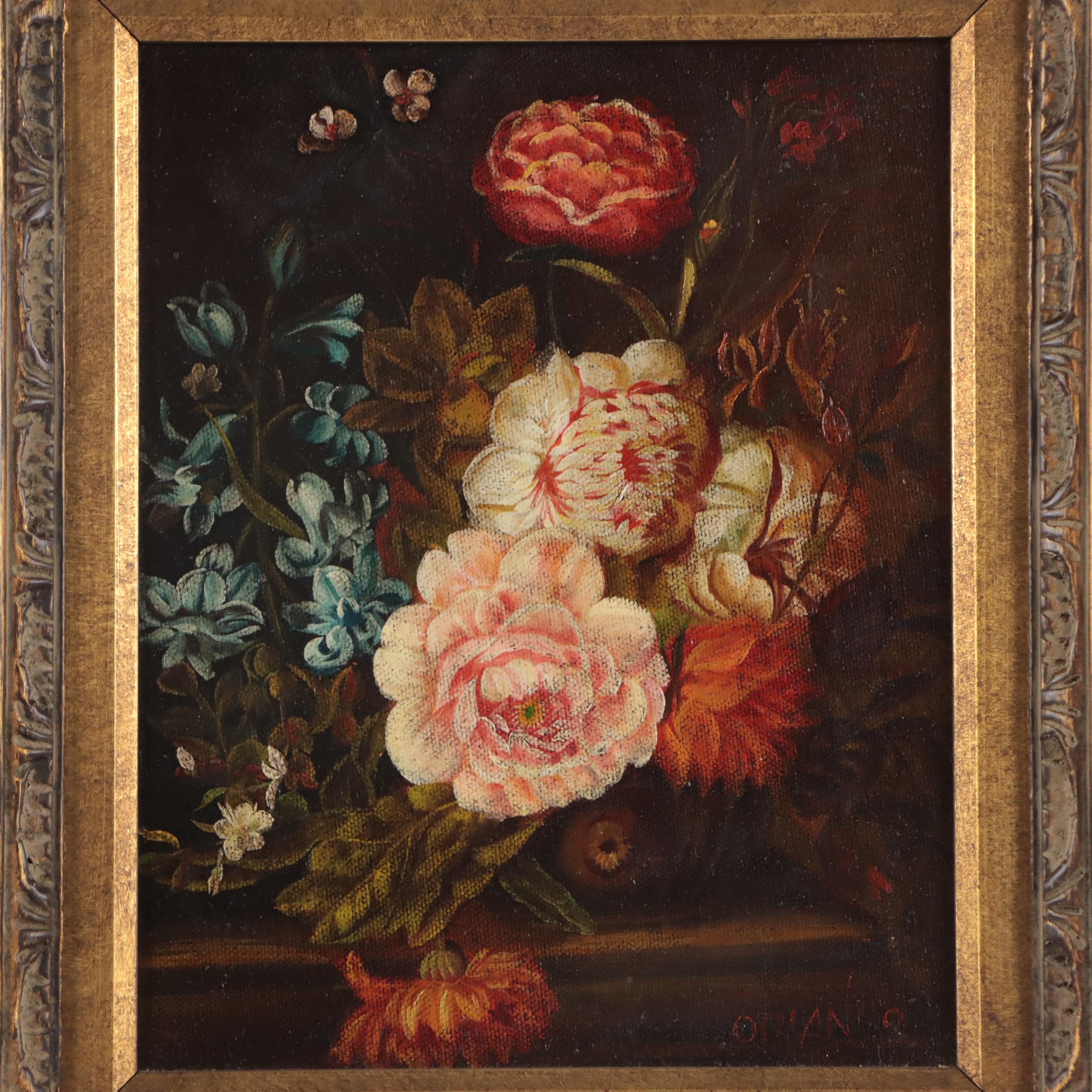 Oil Painting of Floral Still Life