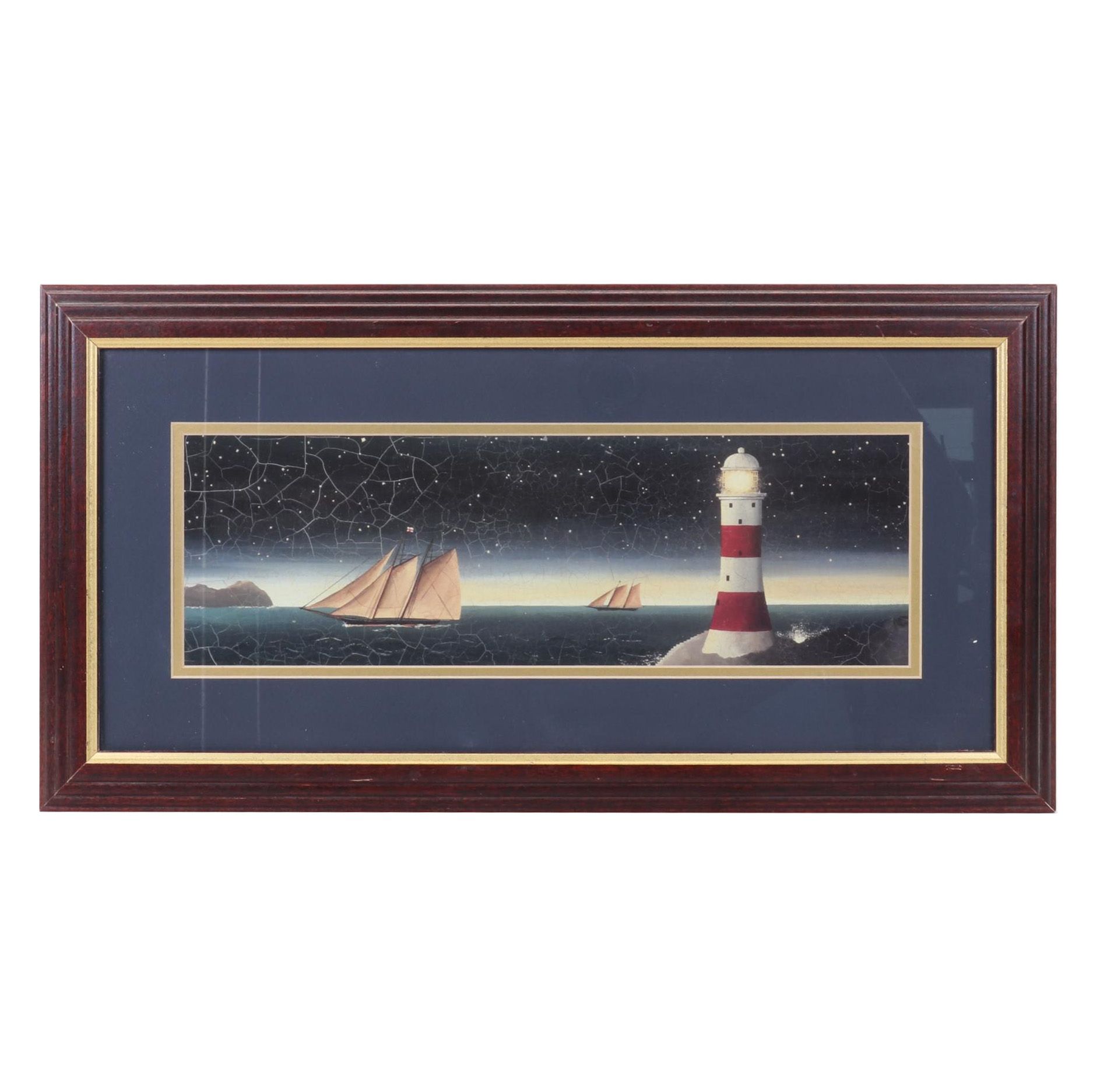 Offset Lithograph After Martin Wiscombe "Lighthouse Glare"