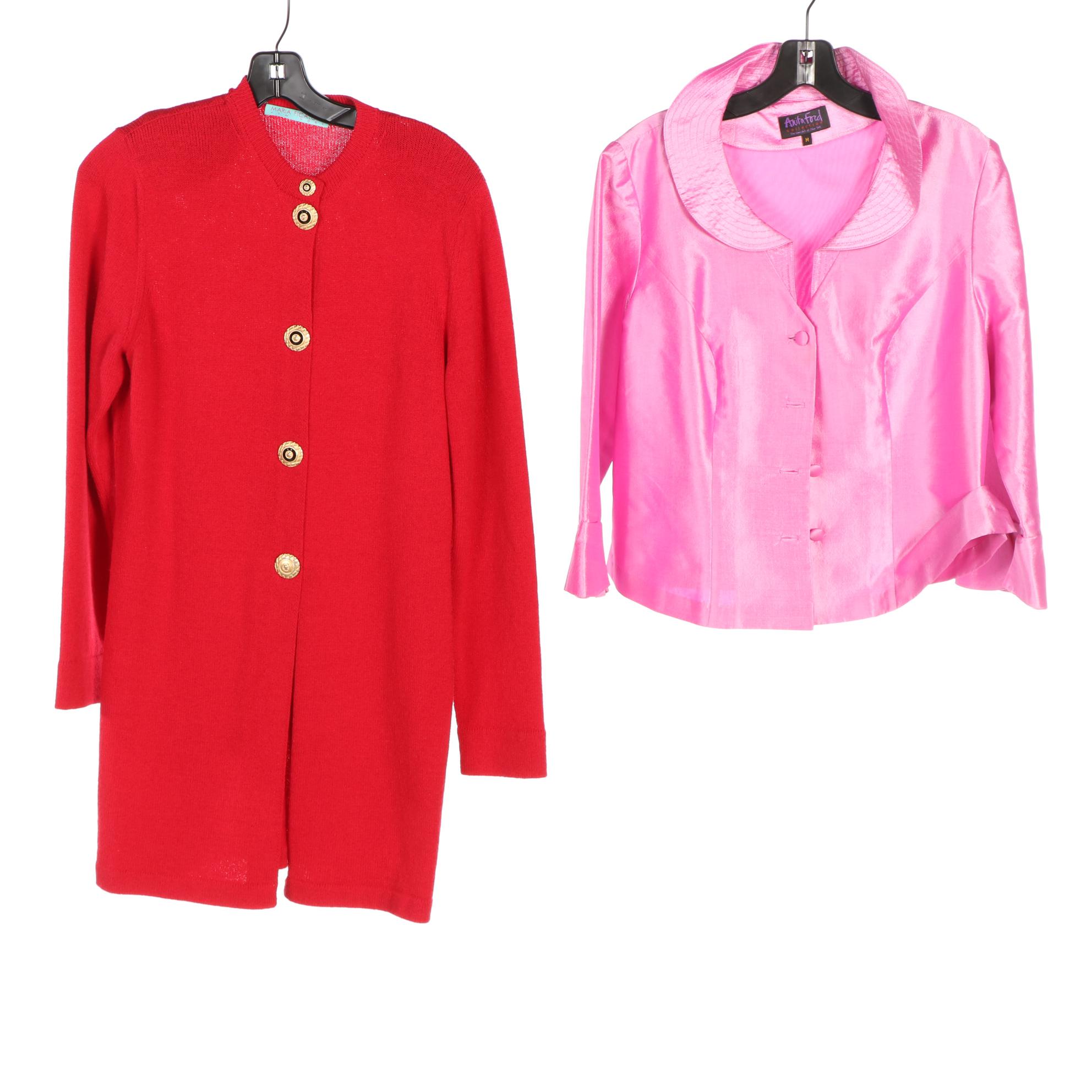 Dana Buchman, Anita Ford, and More Silk Jackets with Other Jackets & Cardigans