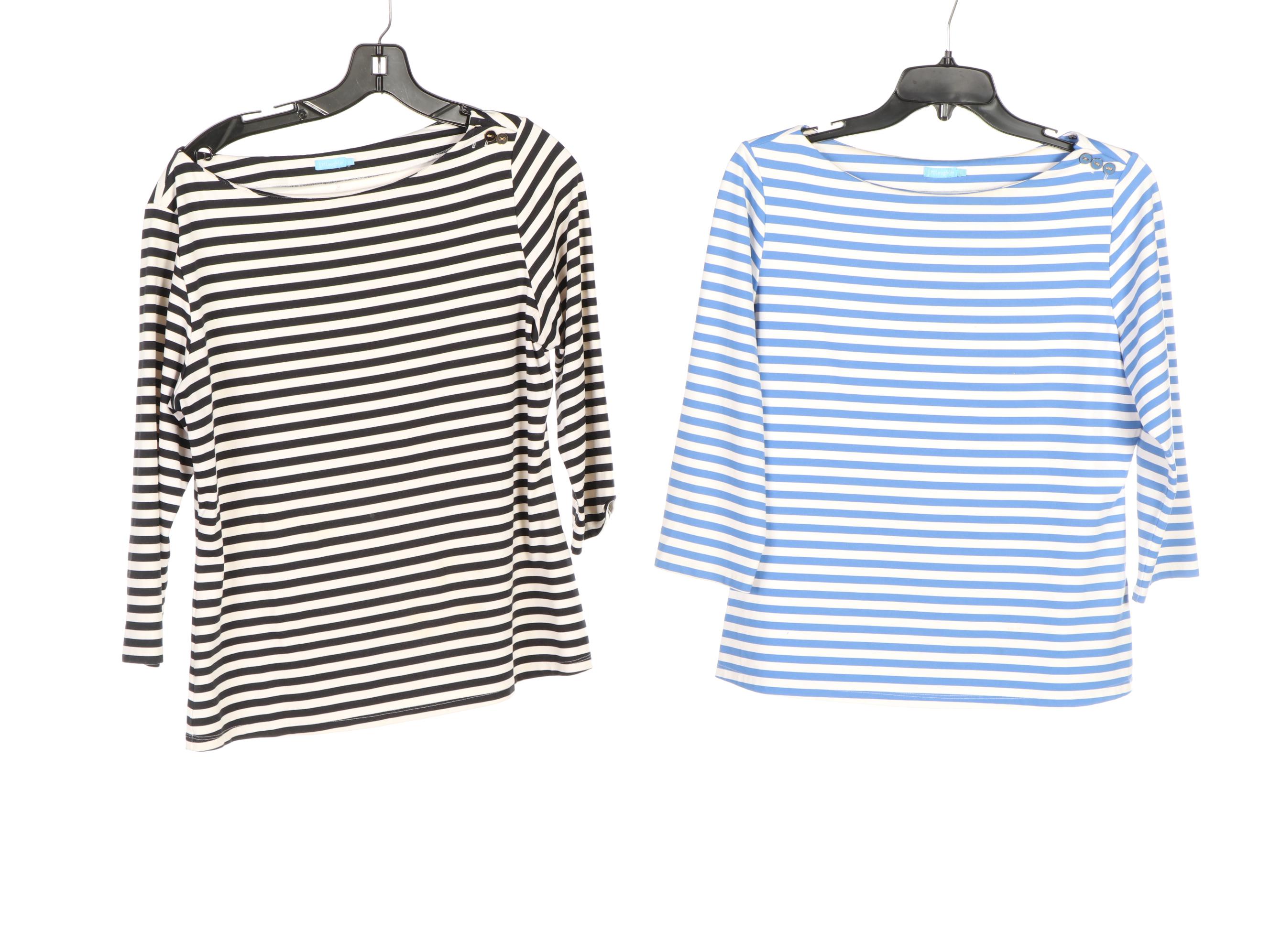 J. McLaughlin and Barbara Gerwit Patterned and Striped Knit Tops