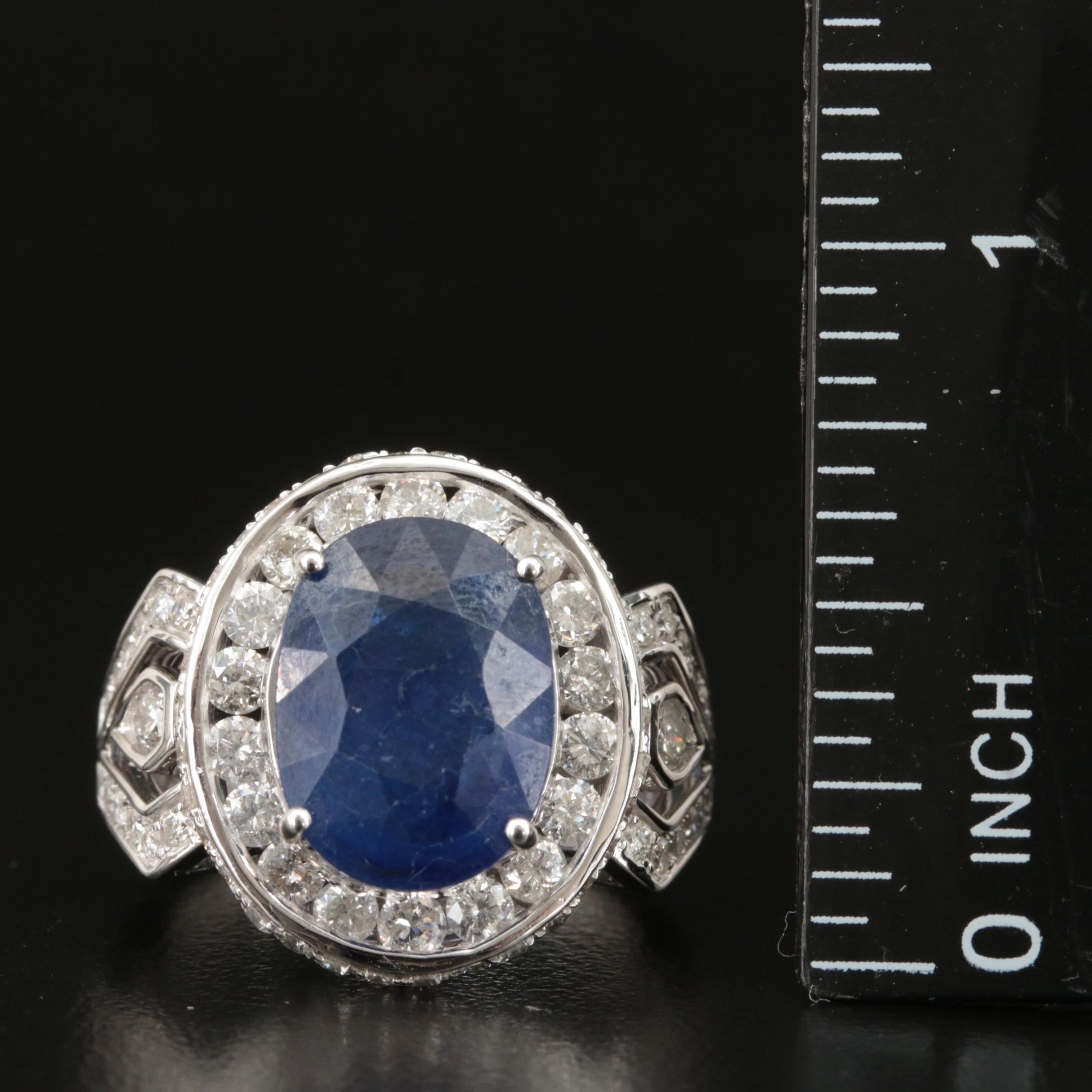 14K Corundum and 2.01 CTW Diamond Ring