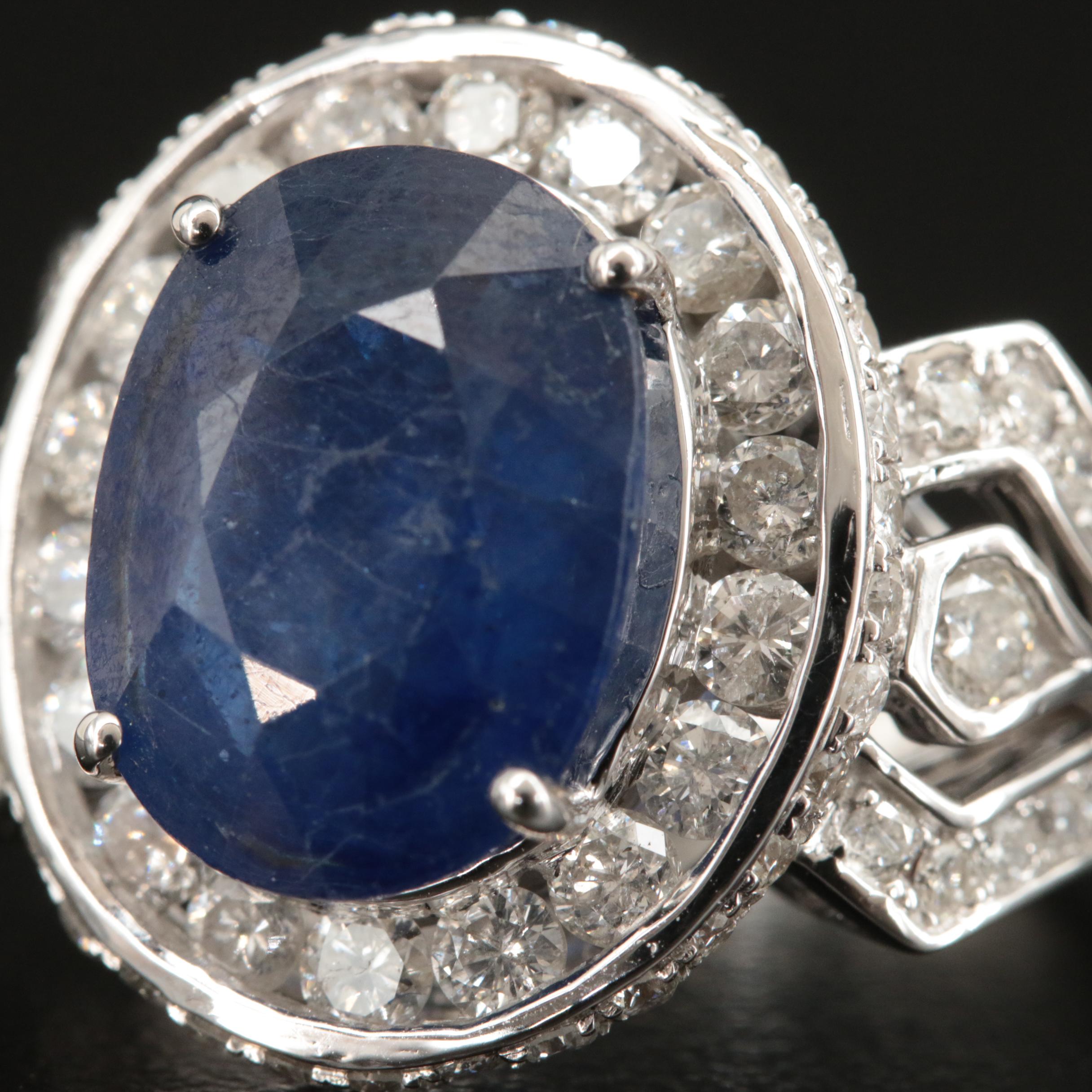 14K Corundum and 2.01 CTW Diamond Ring