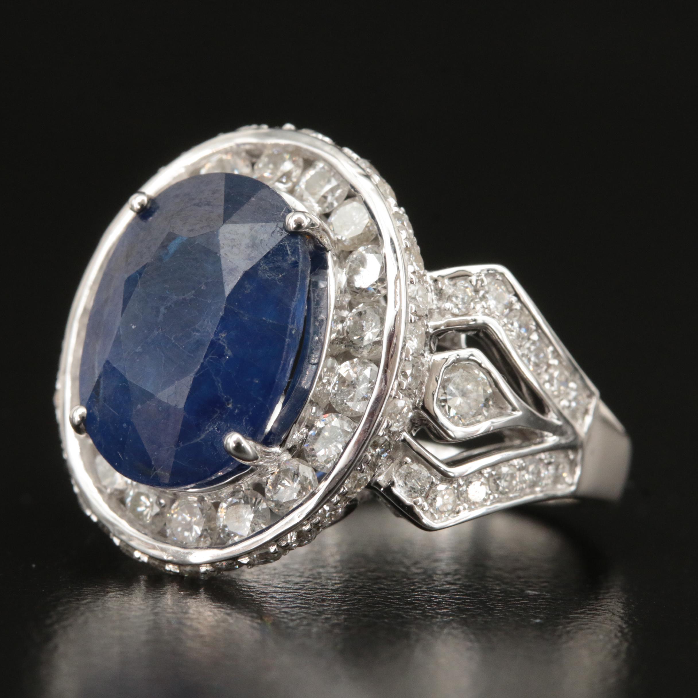 14K Corundum and 2.01 CTW Diamond Ring