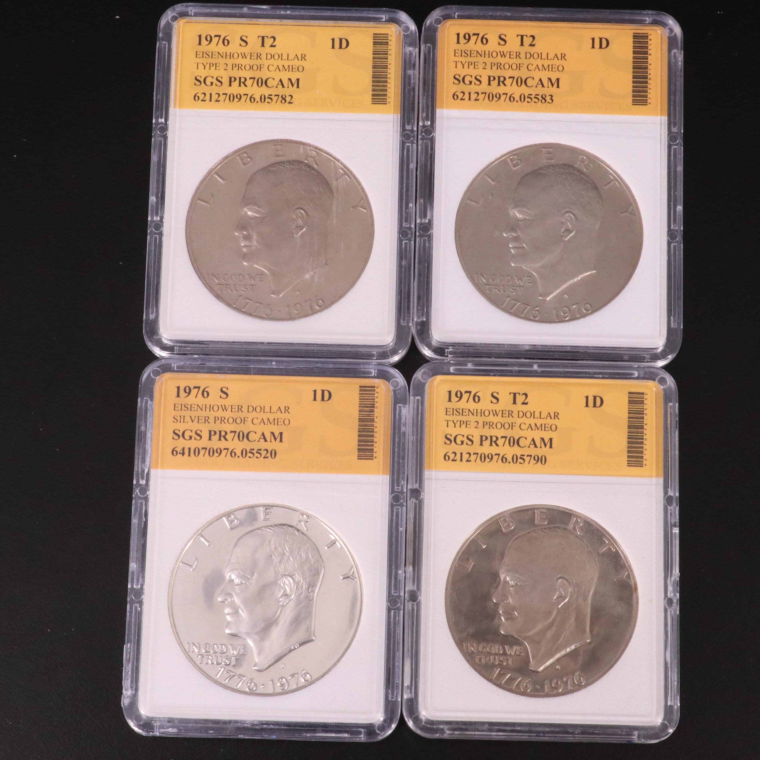 Proof Eisenhower and Susan B. Anthony Dollars Including Silver