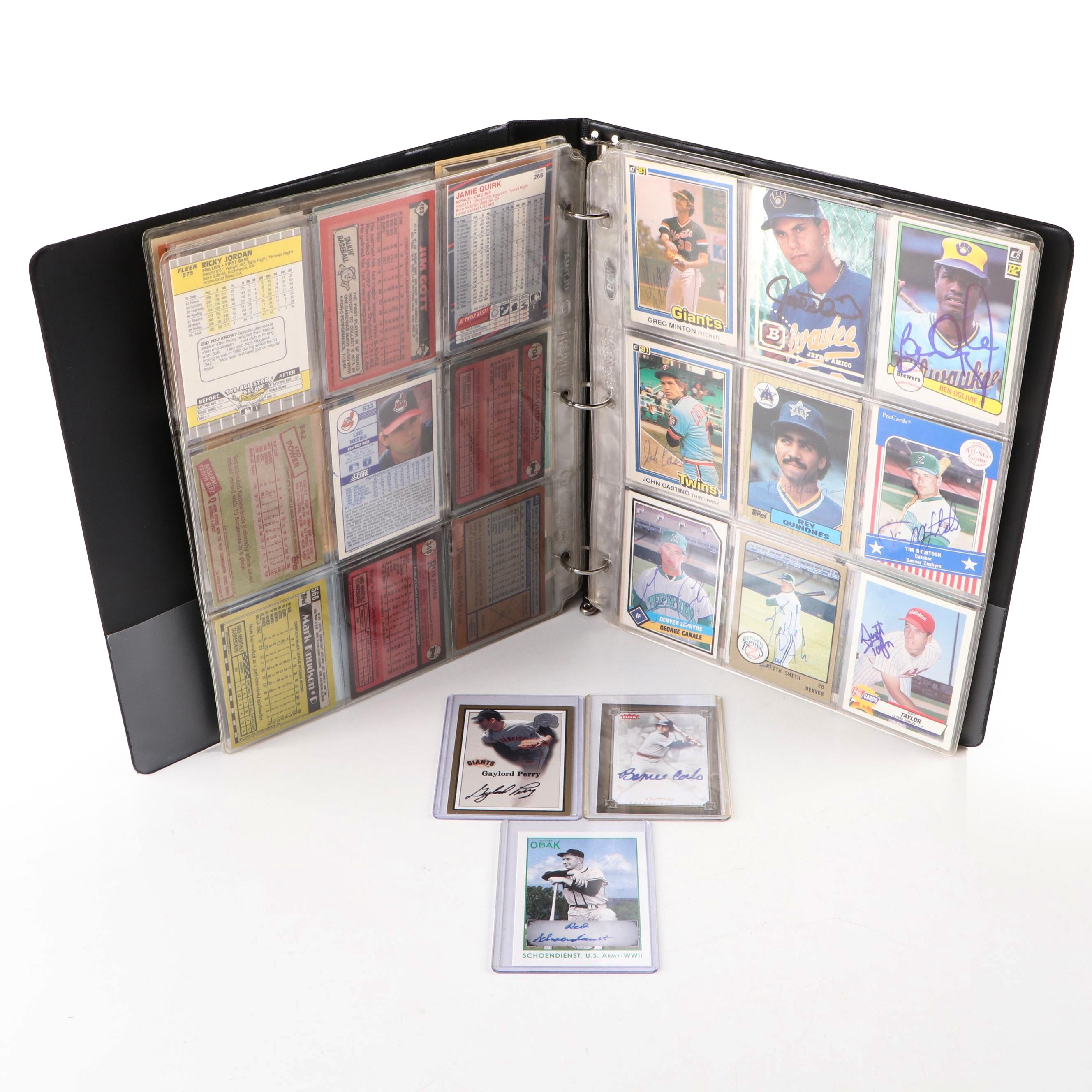 MLB Signed Card Collection, Schoendienst, Perry, Virdon, Konerko and More