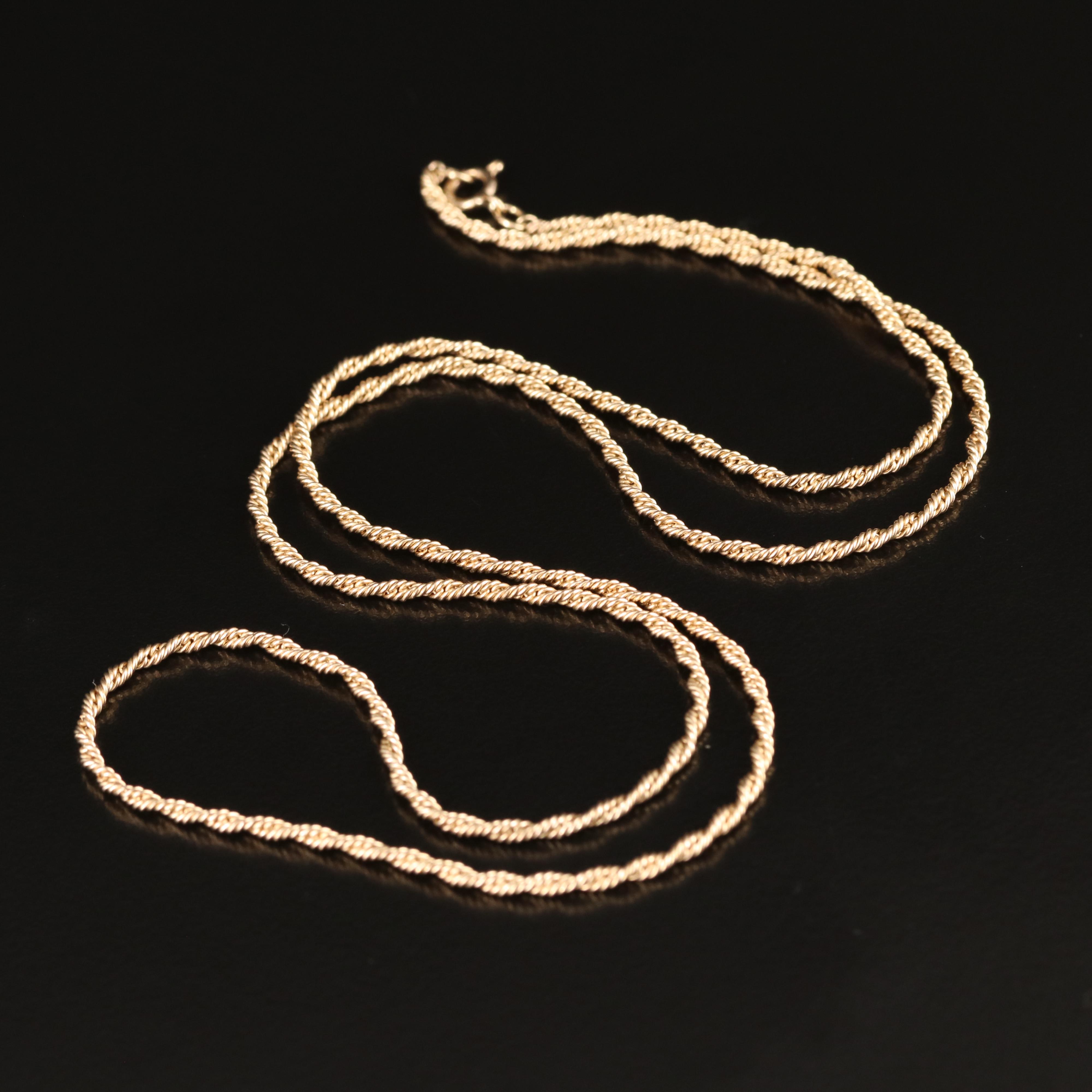 Gold-Filled Rope Chain Necklace