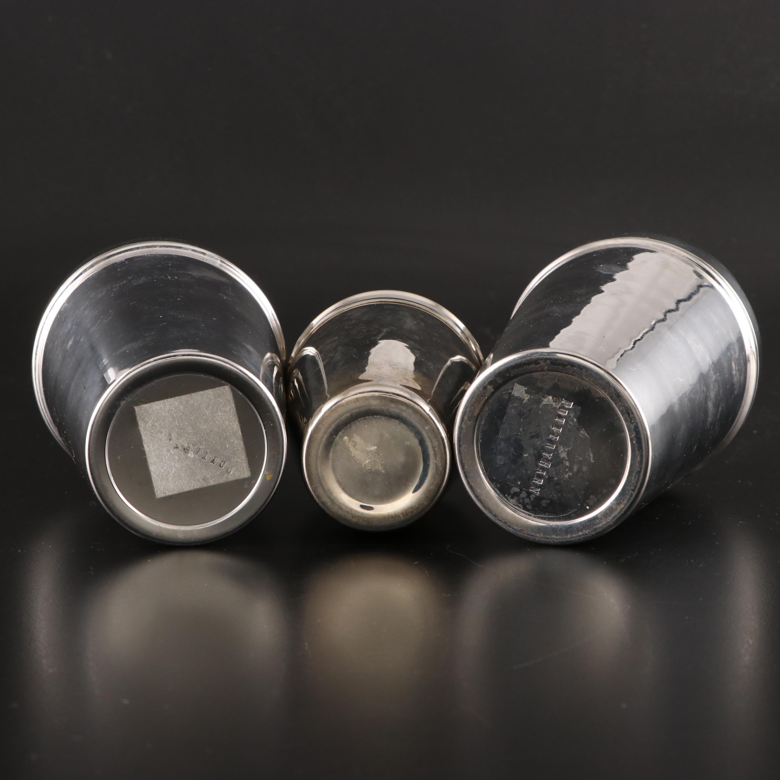 Web Sterling Silver Reproduction Paul Revere Bowl with Silver Plate Barware