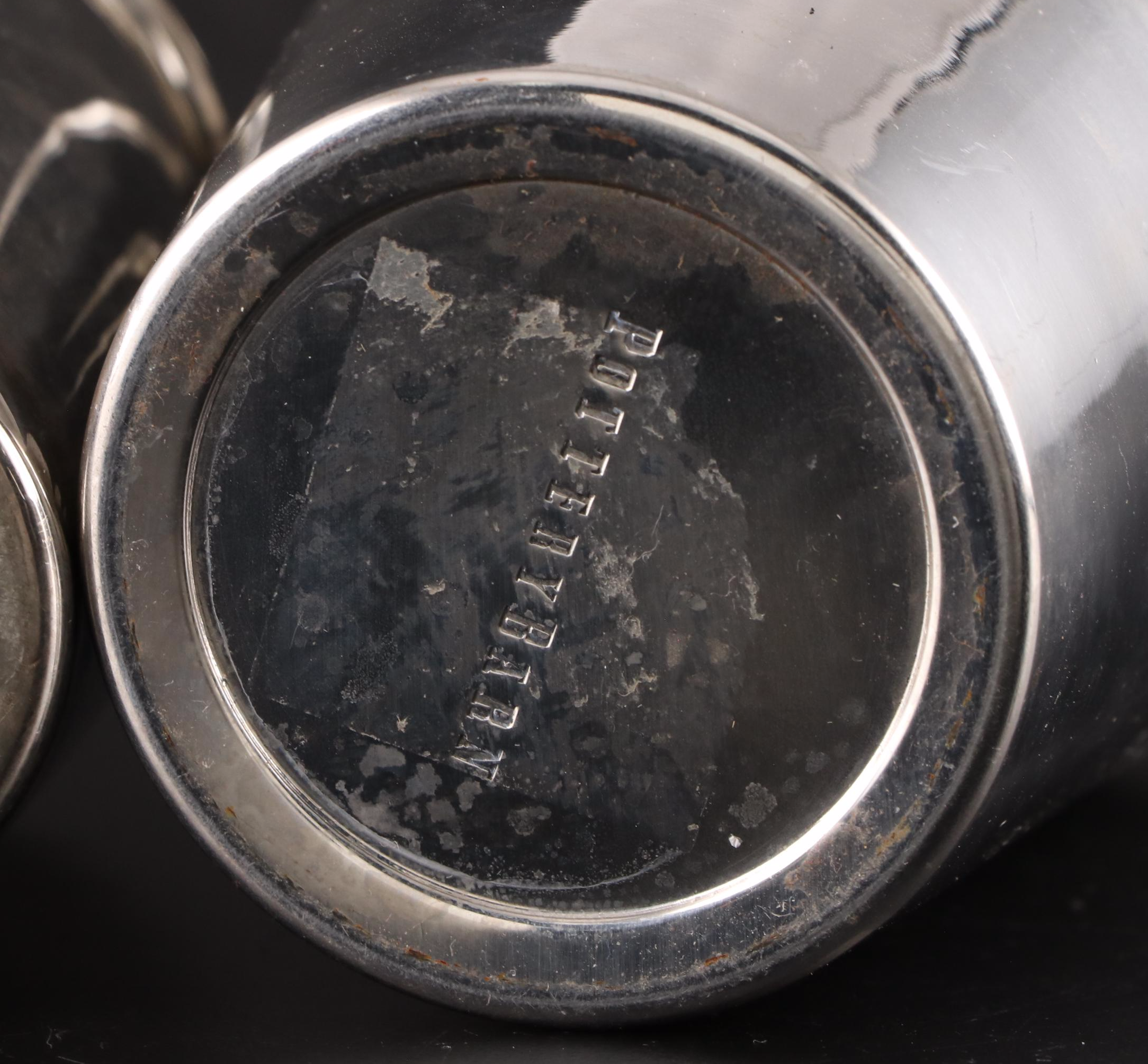 Web Sterling Silver Reproduction Paul Revere Bowl with Silver Plate Barware