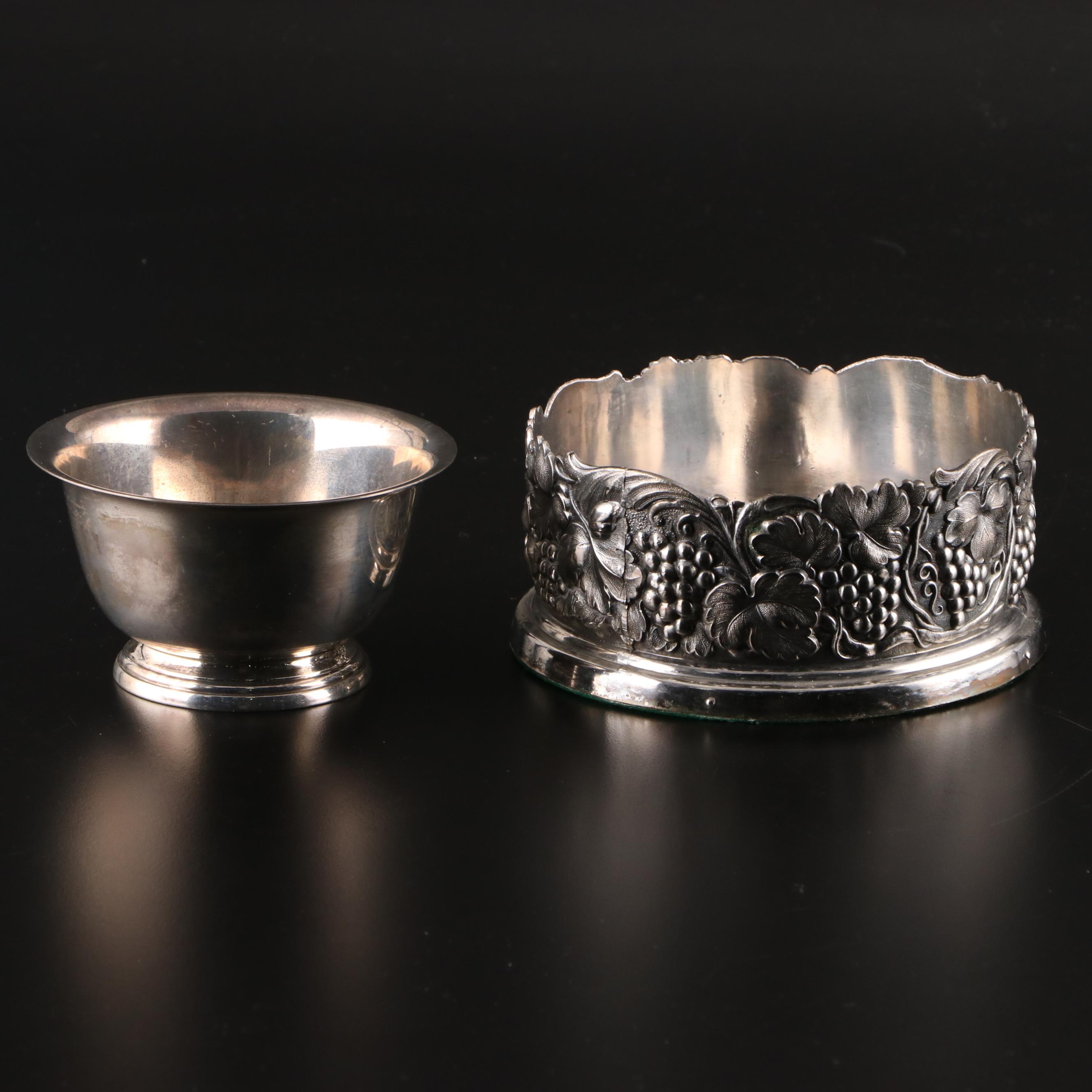 Web Sterling Silver Reproduction Paul Revere Bowl with Silver Plate Barware