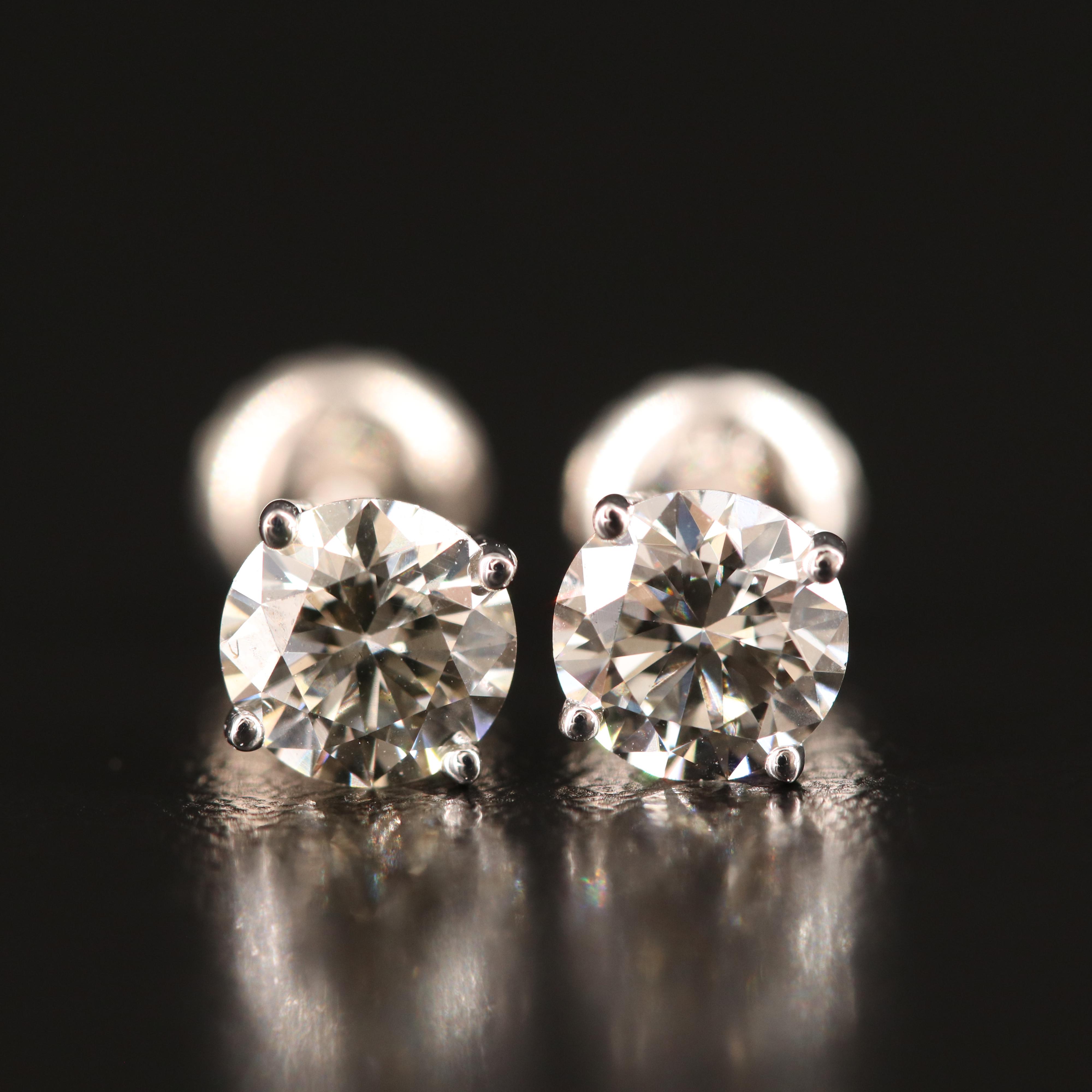 14K 1.10 CTW Lab Grown Diamond Stud Earrings