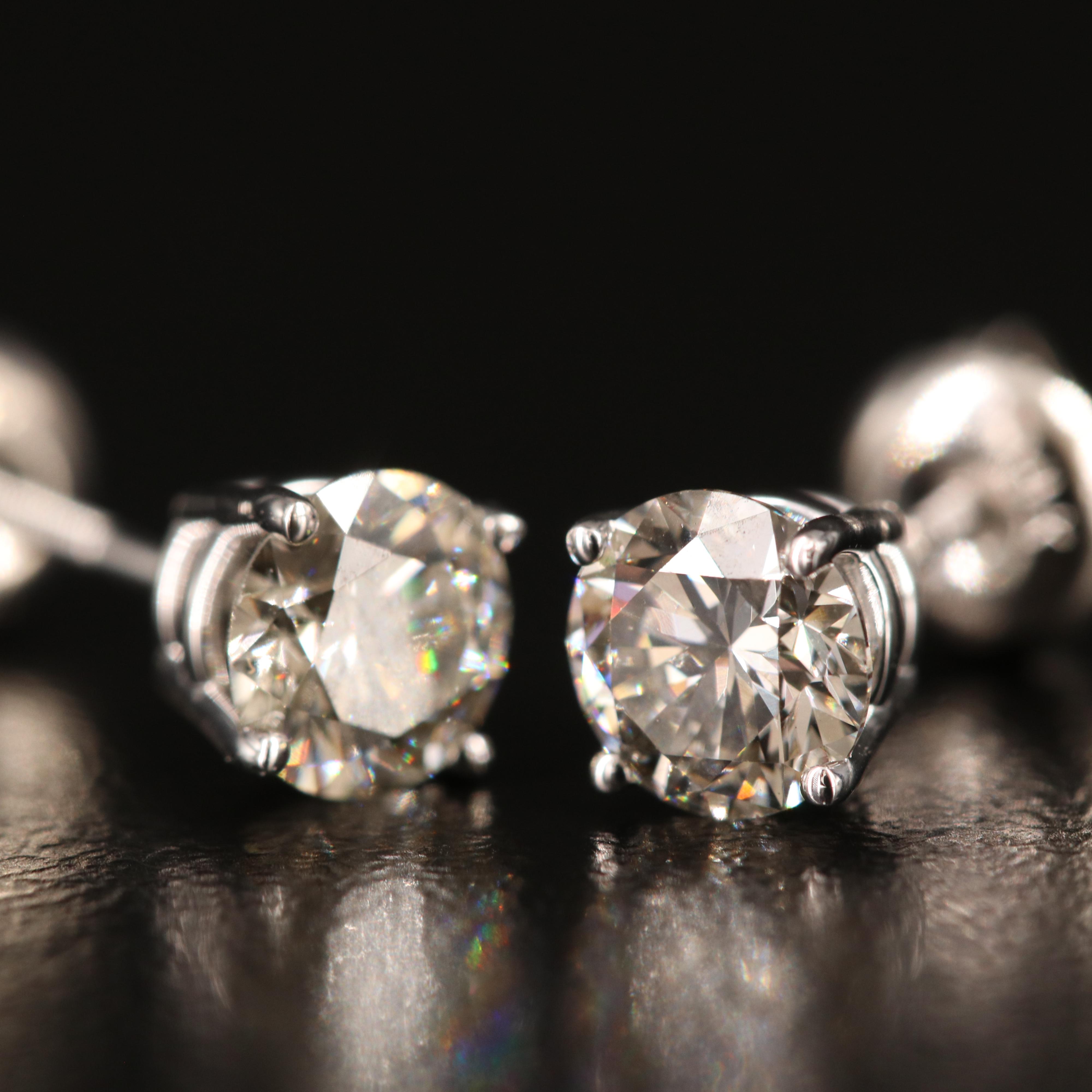 14K 1.10 CTW Lab Grown Diamond Stud Earrings