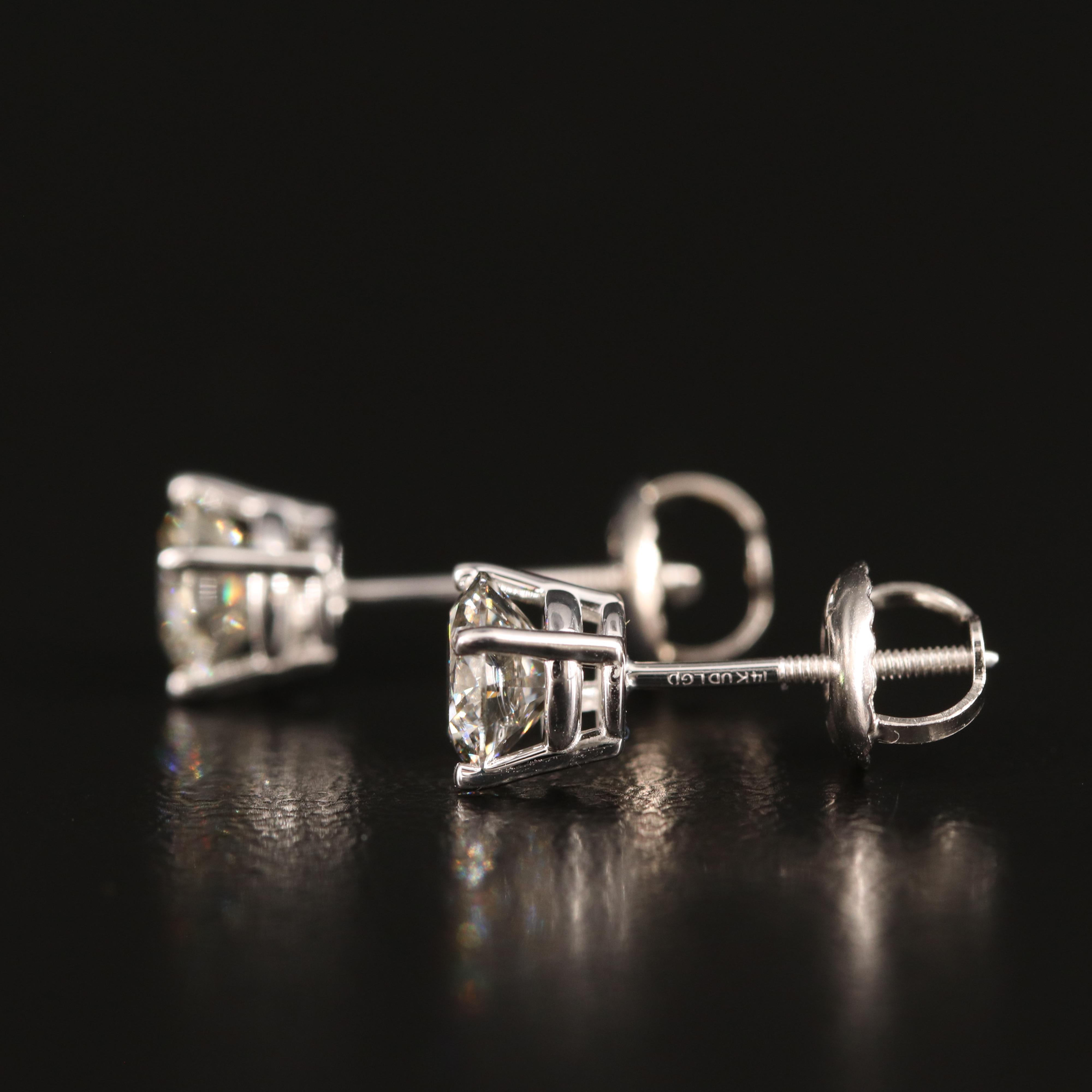 14K 1.10 CTW Lab Grown Diamond Stud Earrings