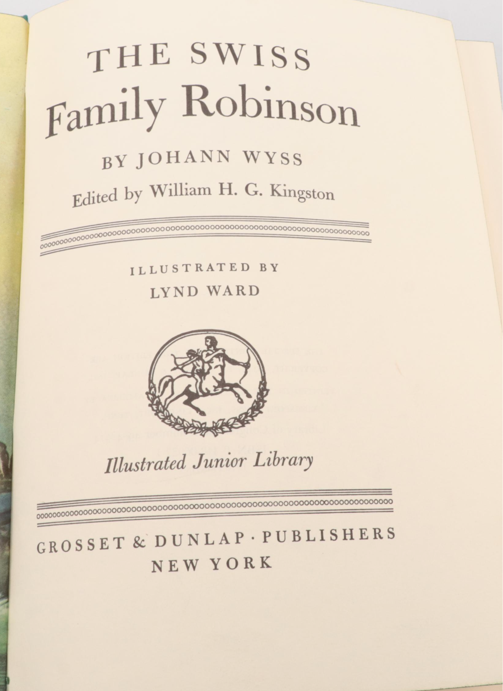 Lynd Ward Illustrated "The Swiss Family Robinson" by Johann Wyss and More Books