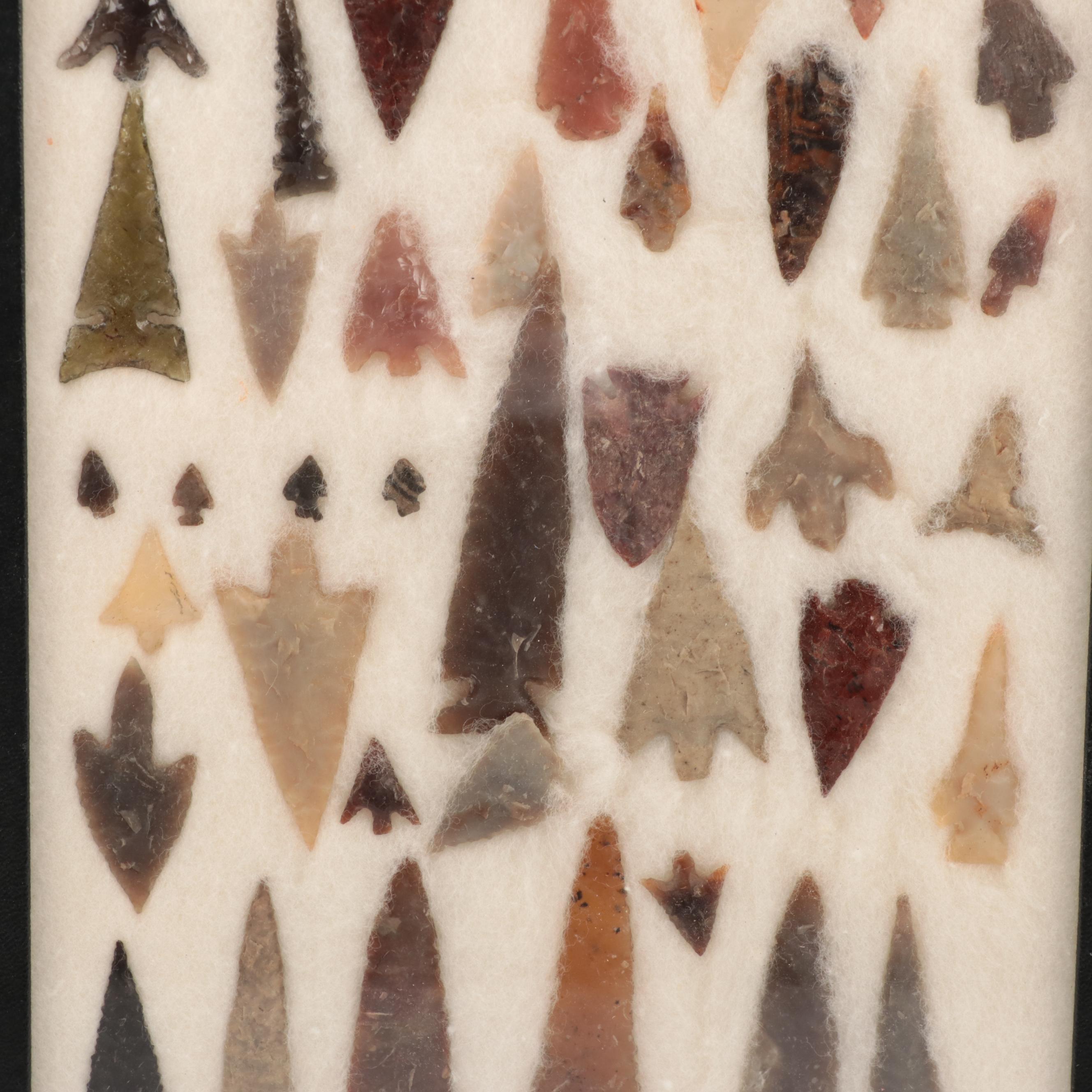 Mahogany Obsidian, Chert and Other Stone Projectile Points