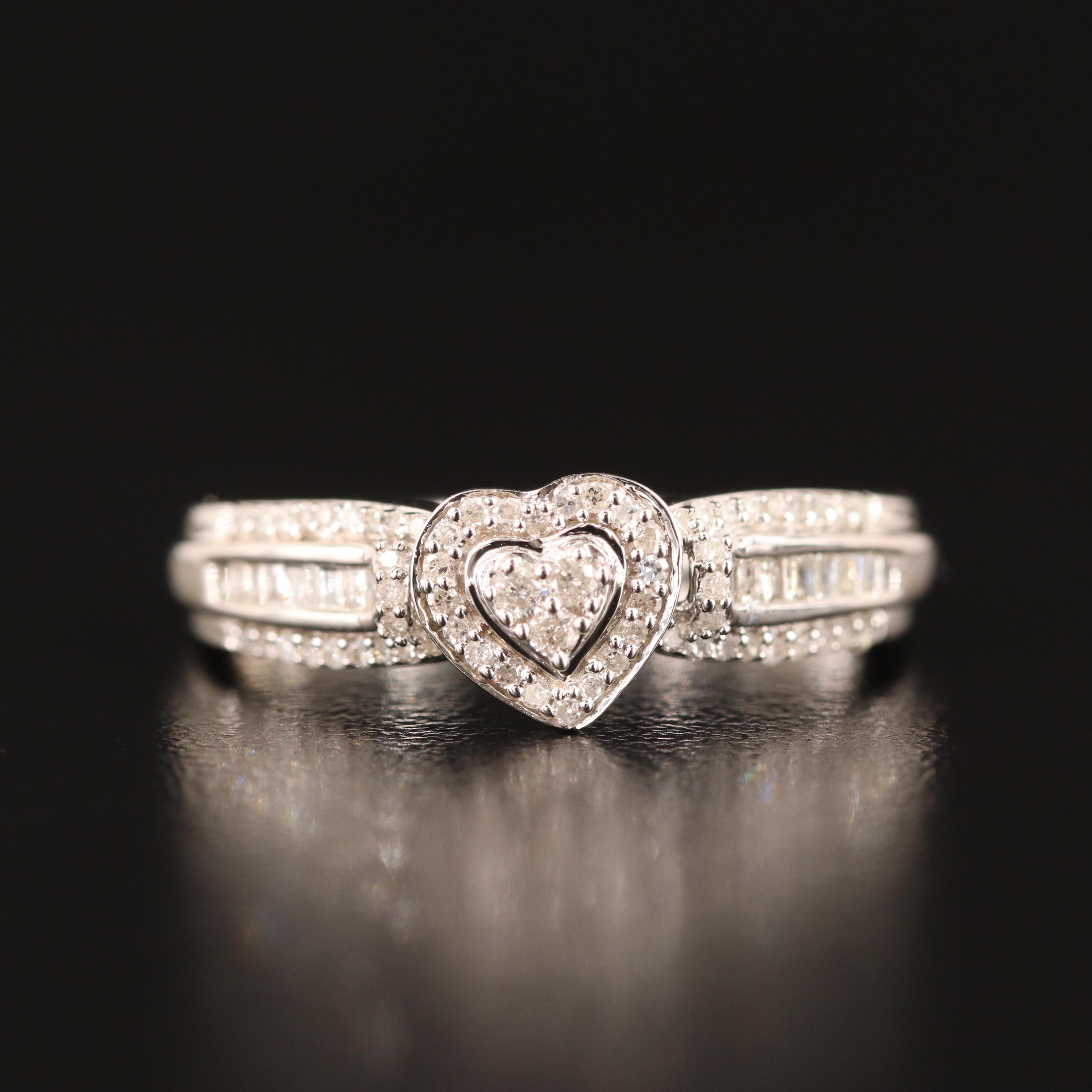 Sterling Diamond Ring