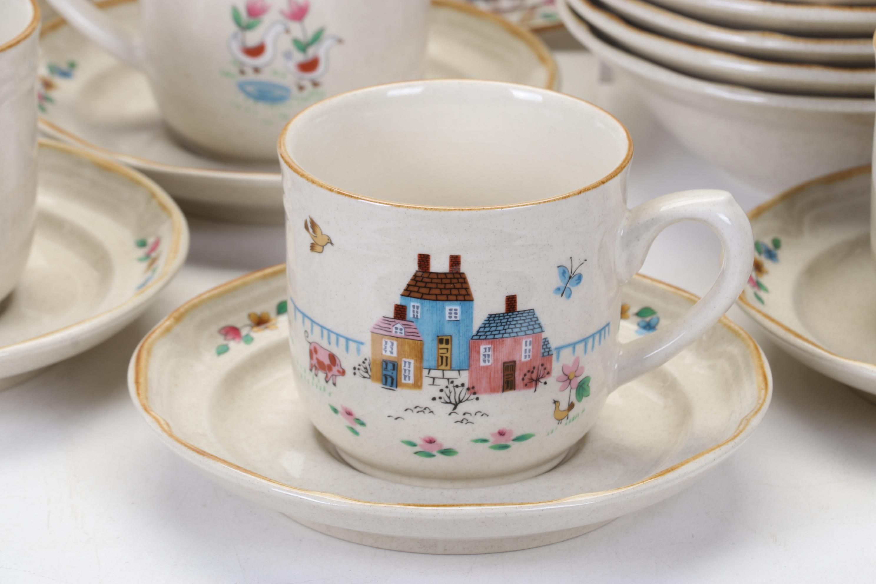 International Tableworks "Heartland" Stoneware Dinnerwear, Late 20th Century