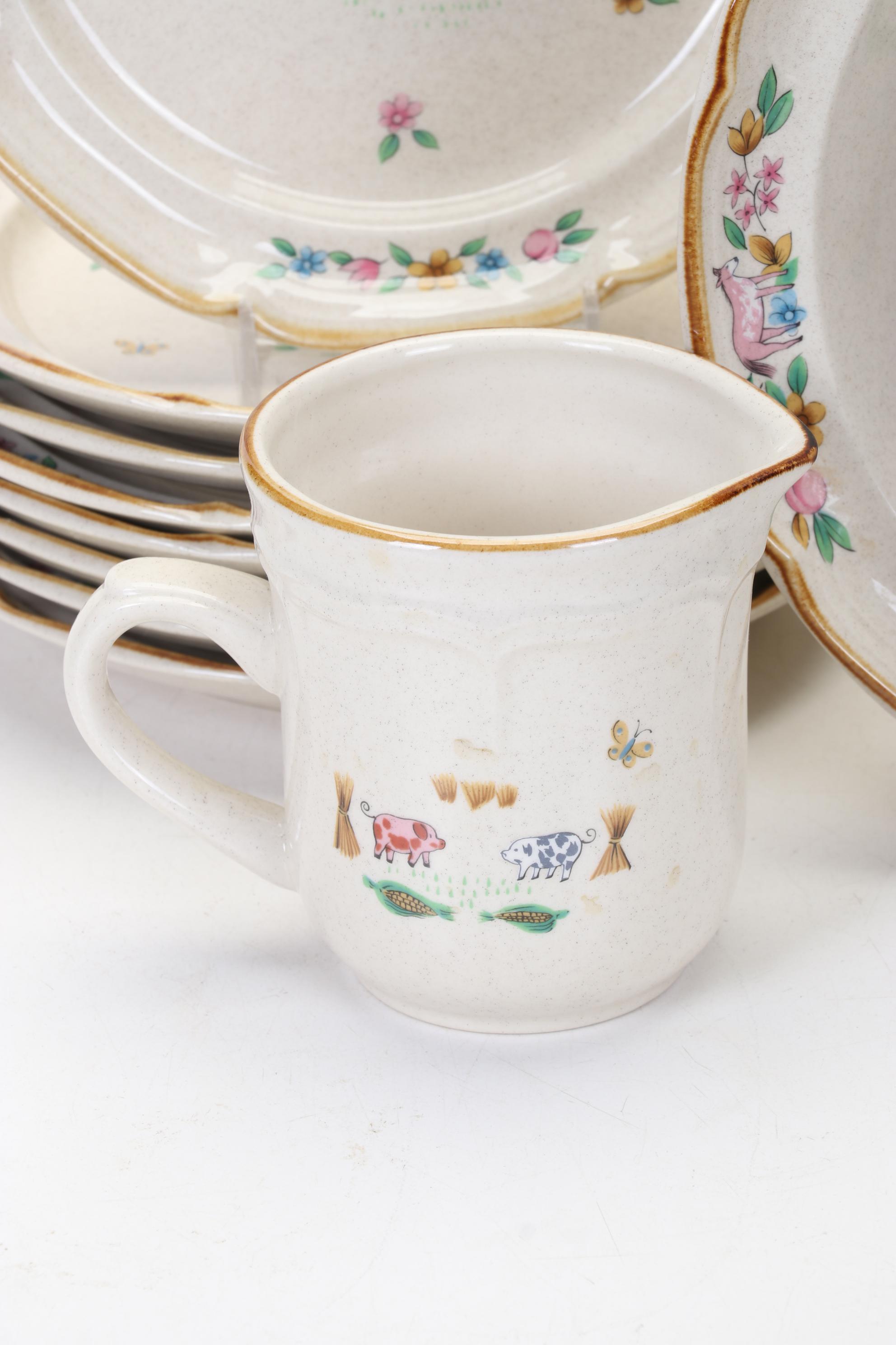 International Tableworks "Heartland" Stoneware Dinnerwear, Late 20th Century