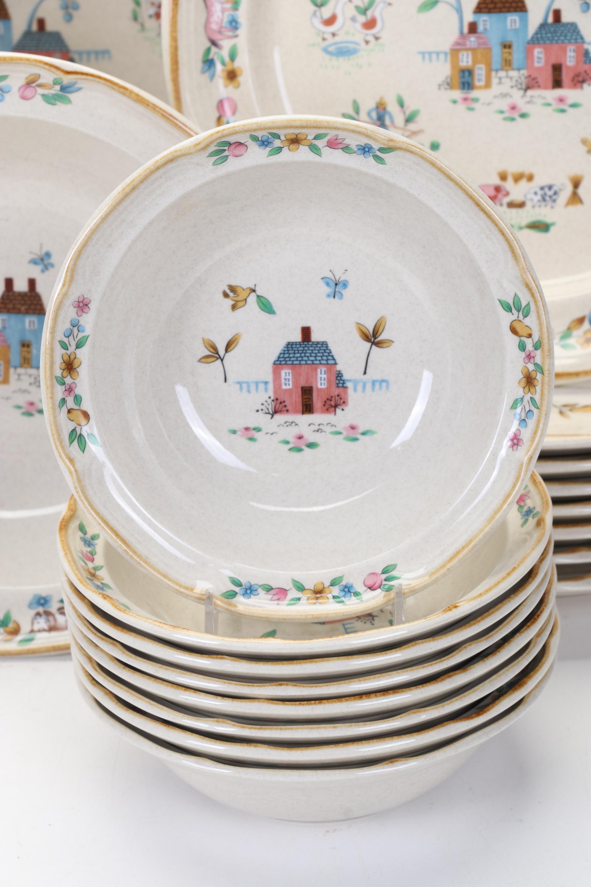 International Tableworks "Heartland" Stoneware Dinnerwear, Late 20th Century