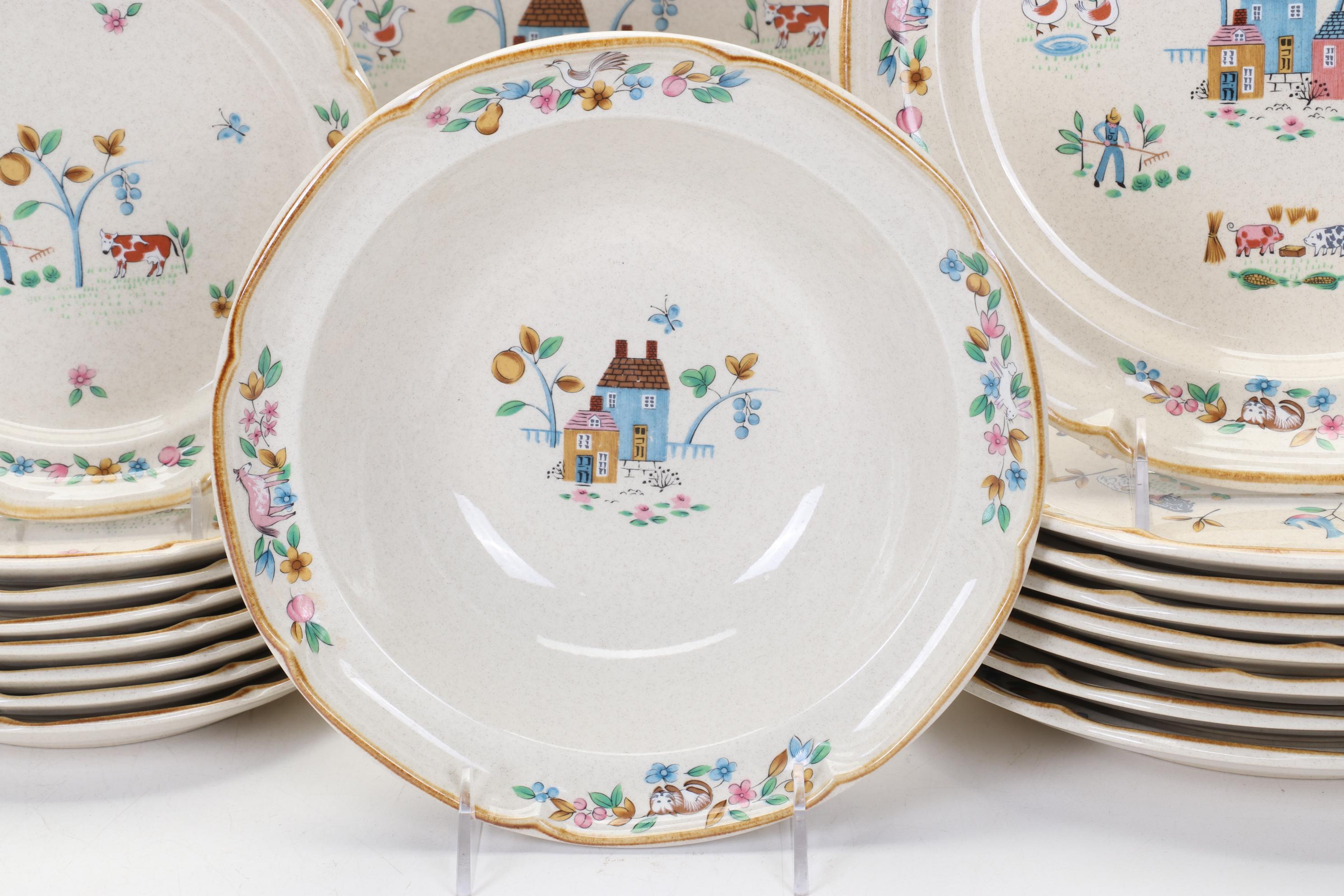 International Tableworks "Heartland" Stoneware Dinnerwear, Late 20th Century