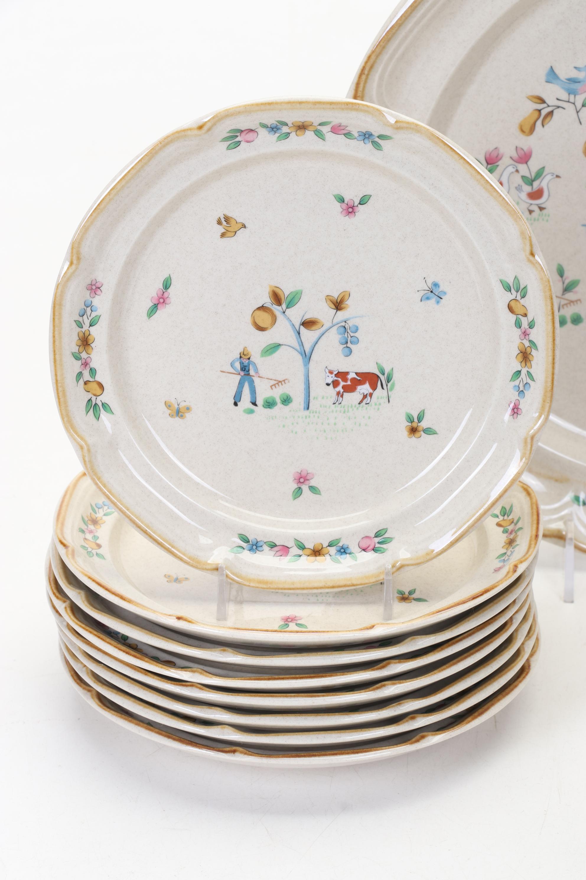 International Tableworks "Heartland" Stoneware Dinnerwear, Late 20th Century