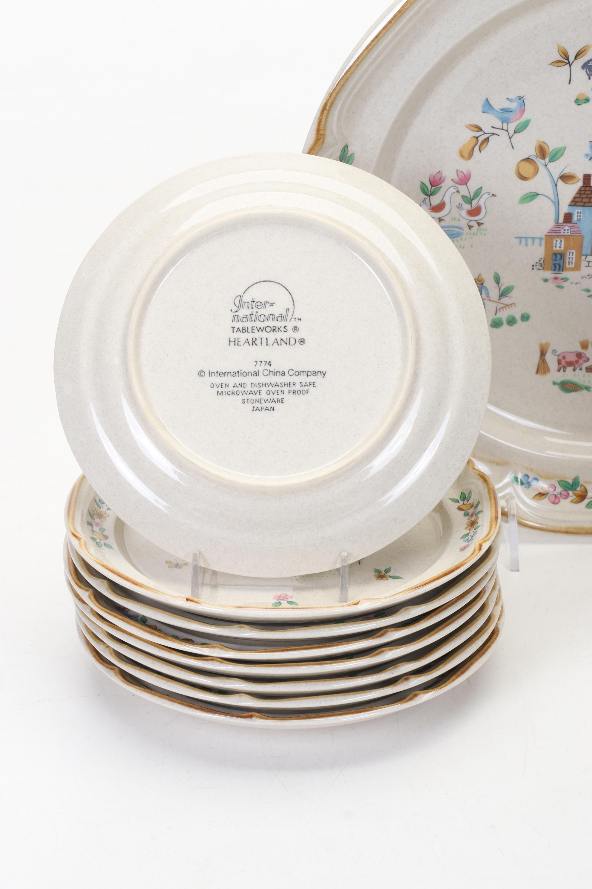 International Tableworks "Heartland" Stoneware Dinnerwear, Late 20th Century