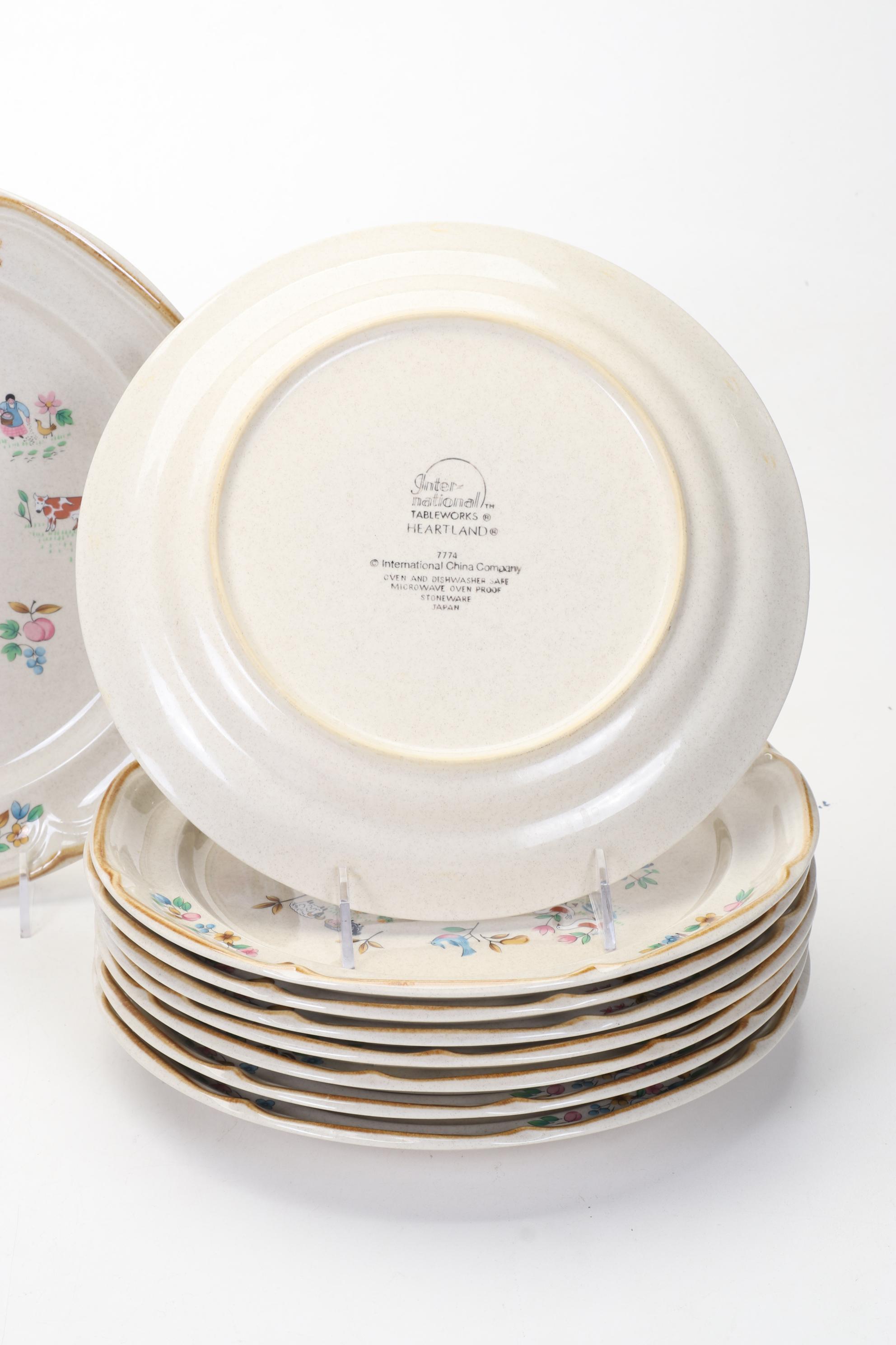 International Tableworks "Heartland" Stoneware Dinnerwear, Late 20th Century