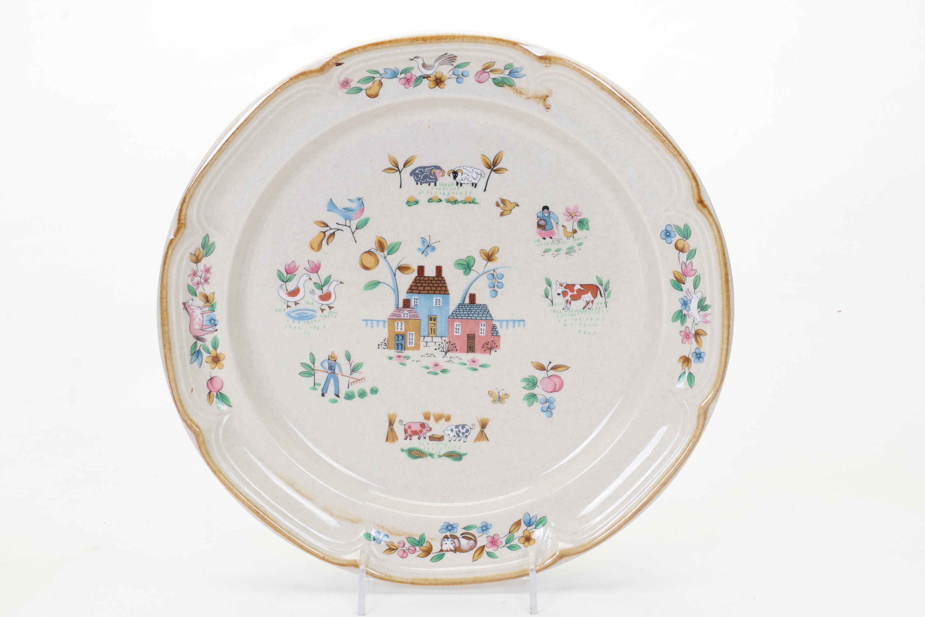 International Tableworks "Heartland" Stoneware Dinnerwear, Late 20th Century