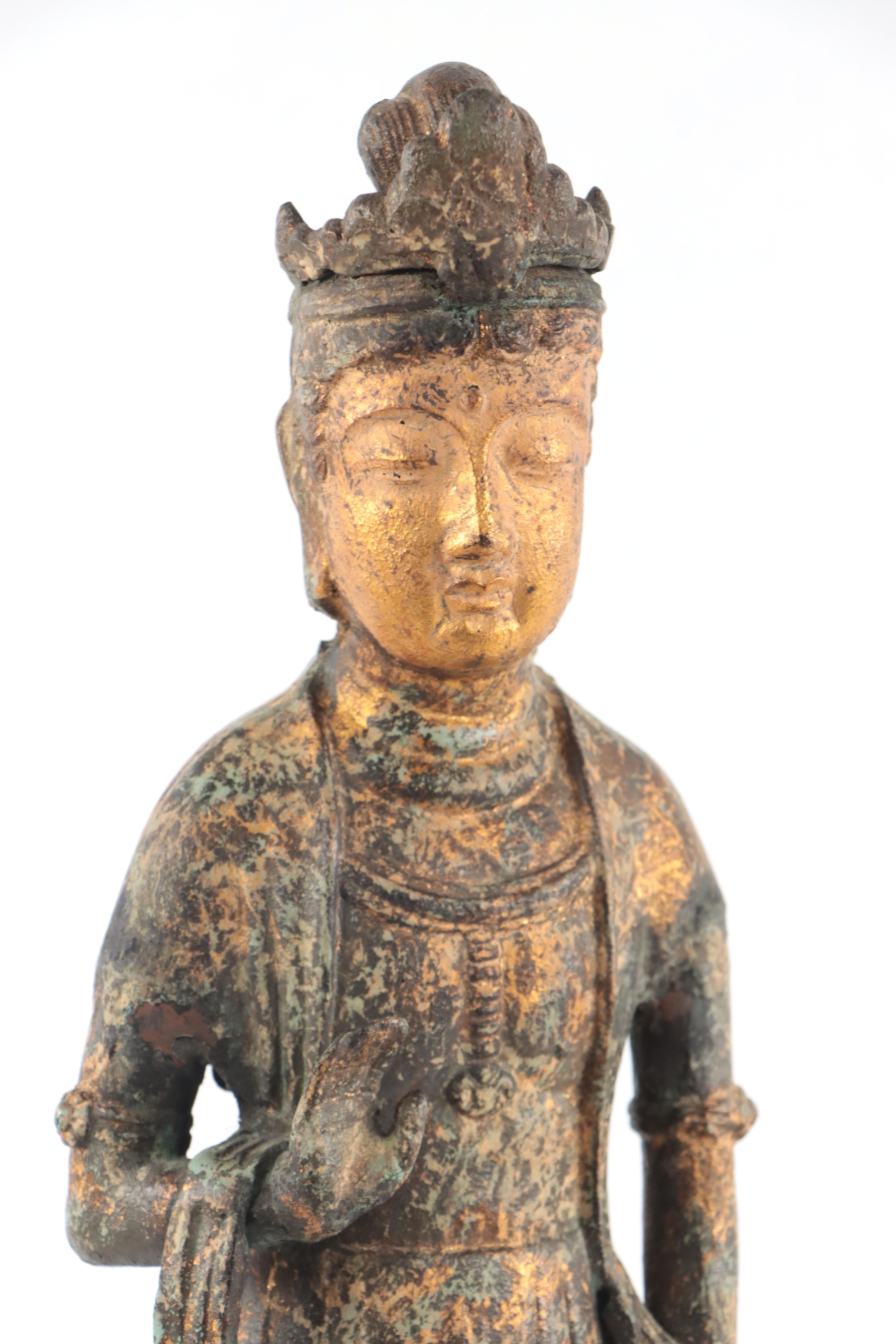 Lord & Taylor Metal Sculpture of Chinese Goddess Guanyin