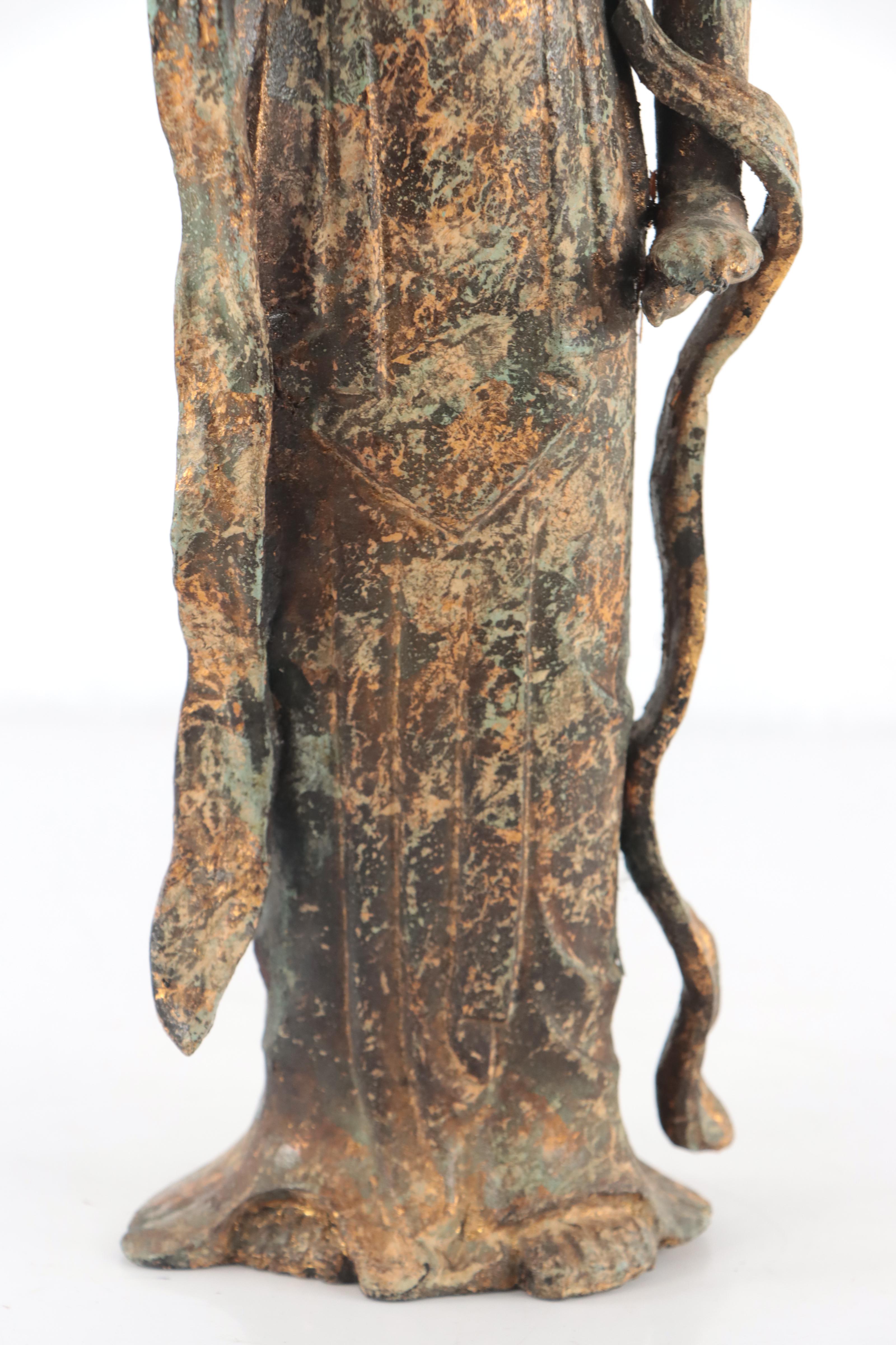 Lord & Taylor Metal Sculpture of Chinese Goddess Guanyin