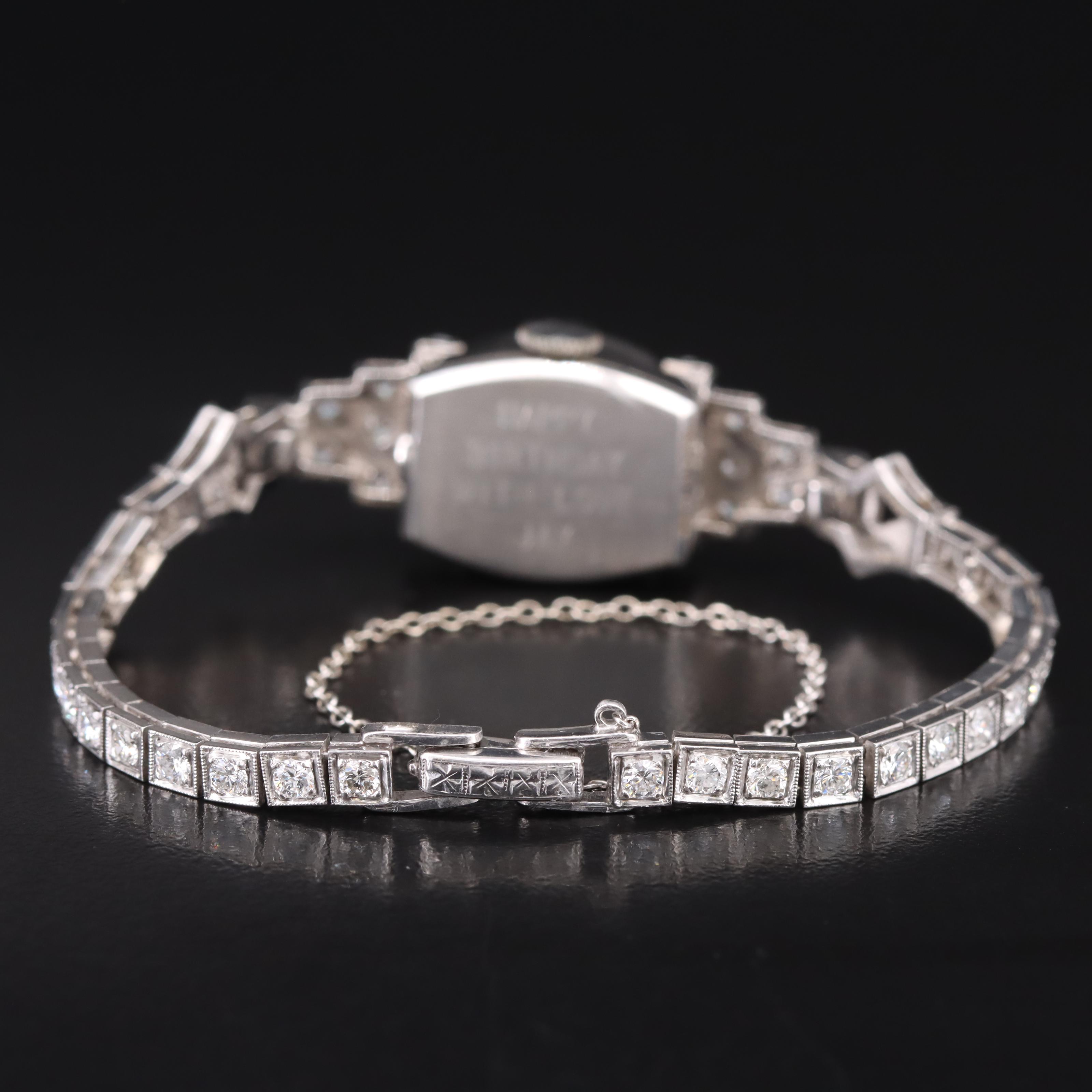 Hamilton Platinum 2.57 CTW Diamond Watch