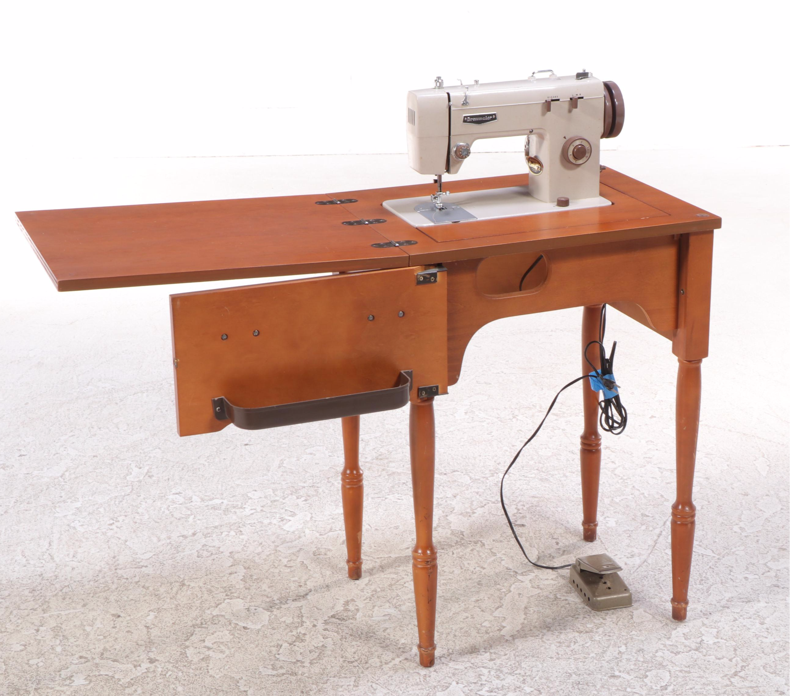 Dressmaker YM-40 Electric Sewing Machine with Sewing Table, Mid-20th Century
