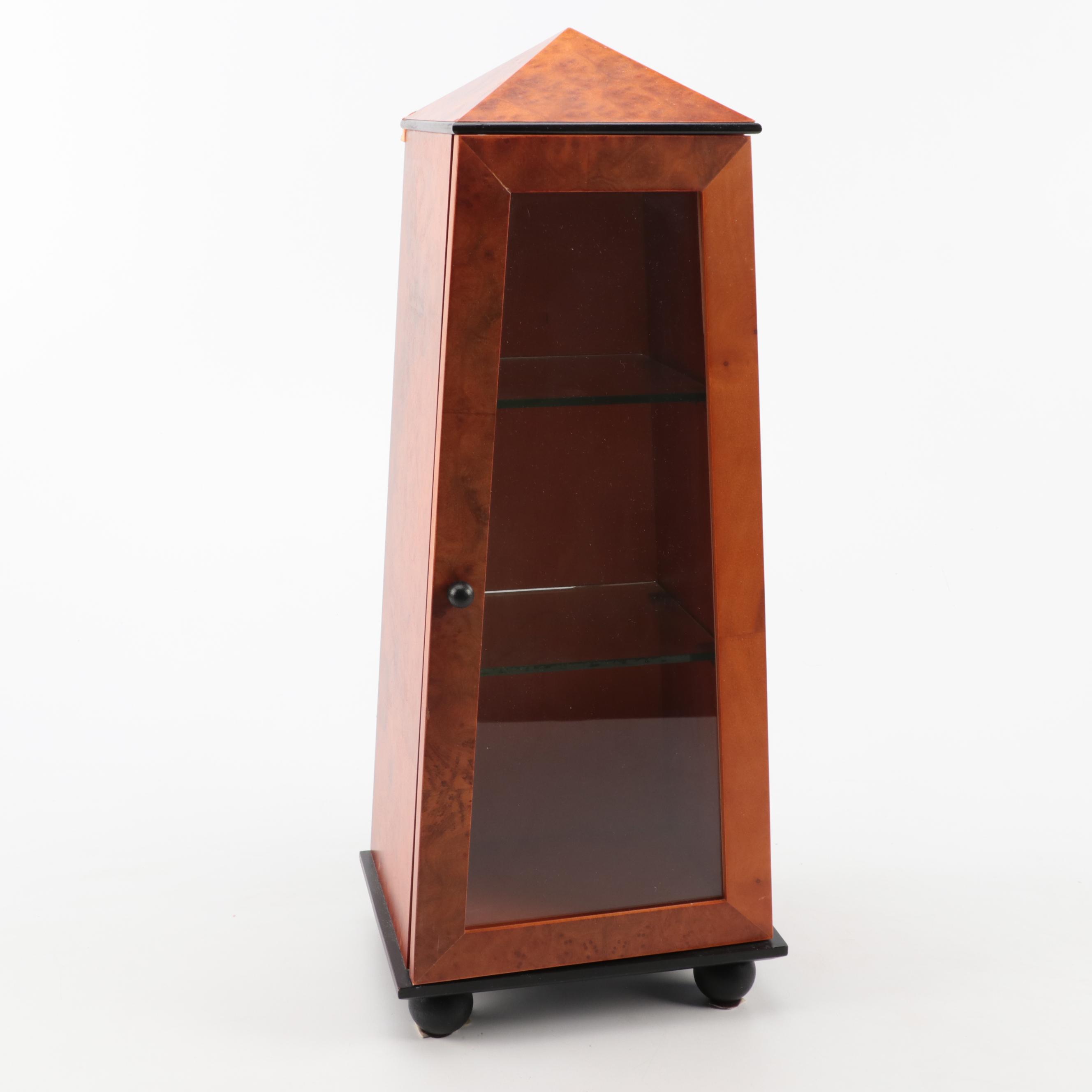Silvestri Burl Tabletop Display Cabinet
