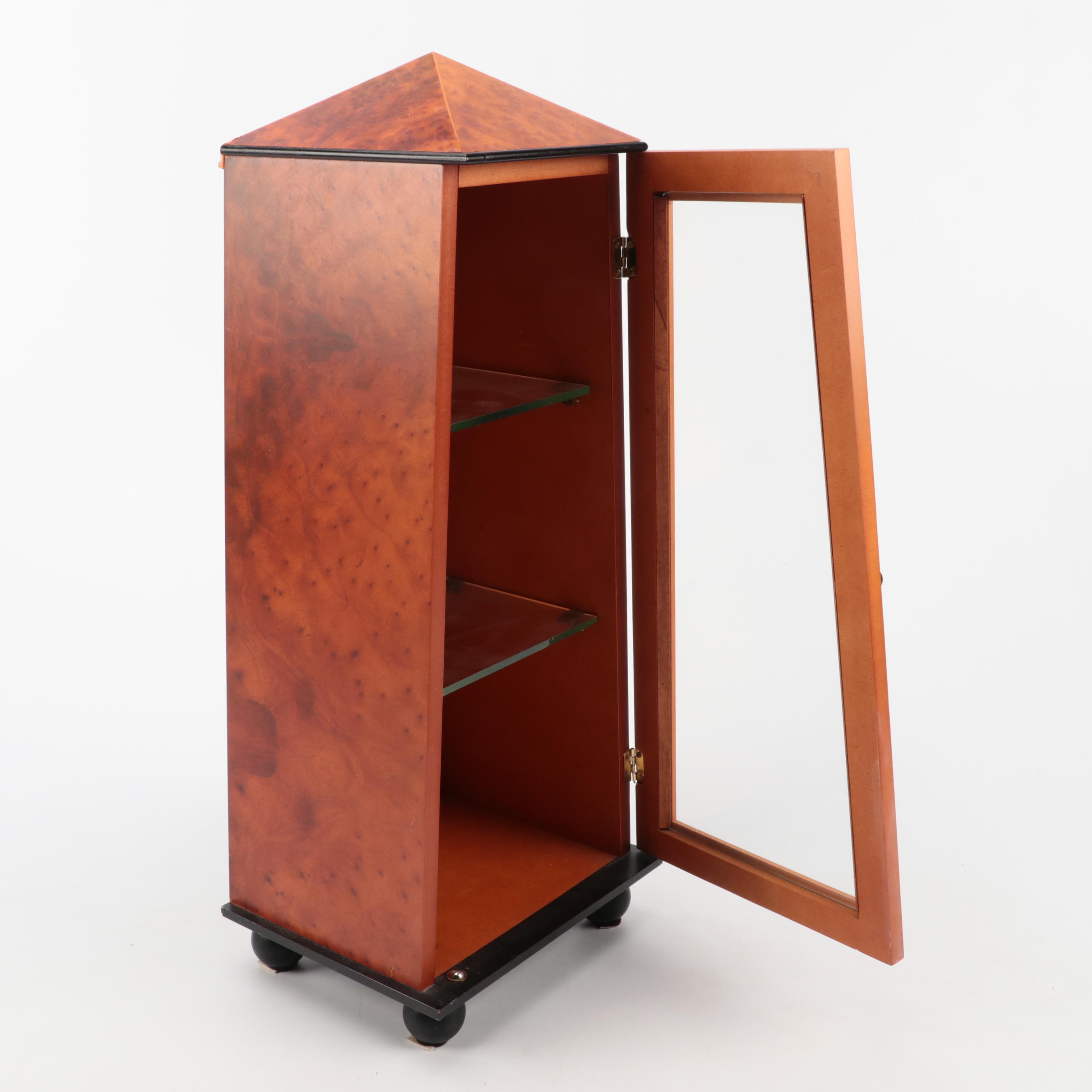 Silvestri Burl Tabletop Display Cabinet