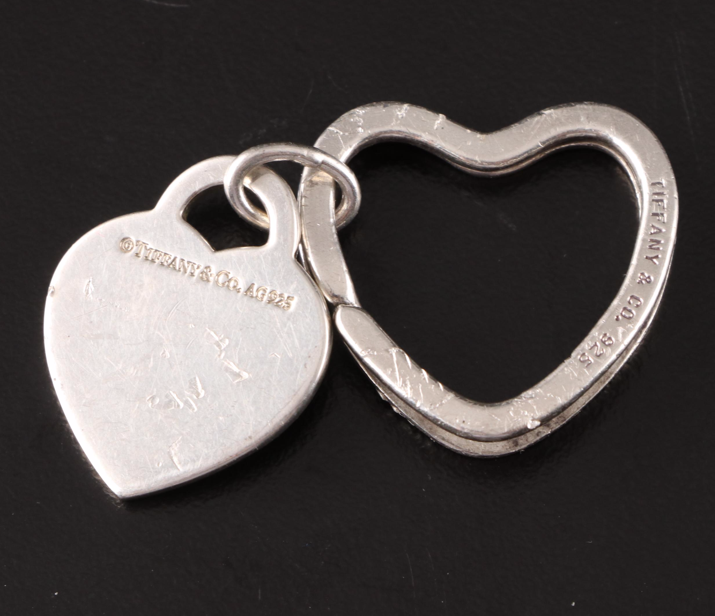 Tiffany & Co. Sterling Silver "Return to Tiffany" Open Heart Key Ring with Tag