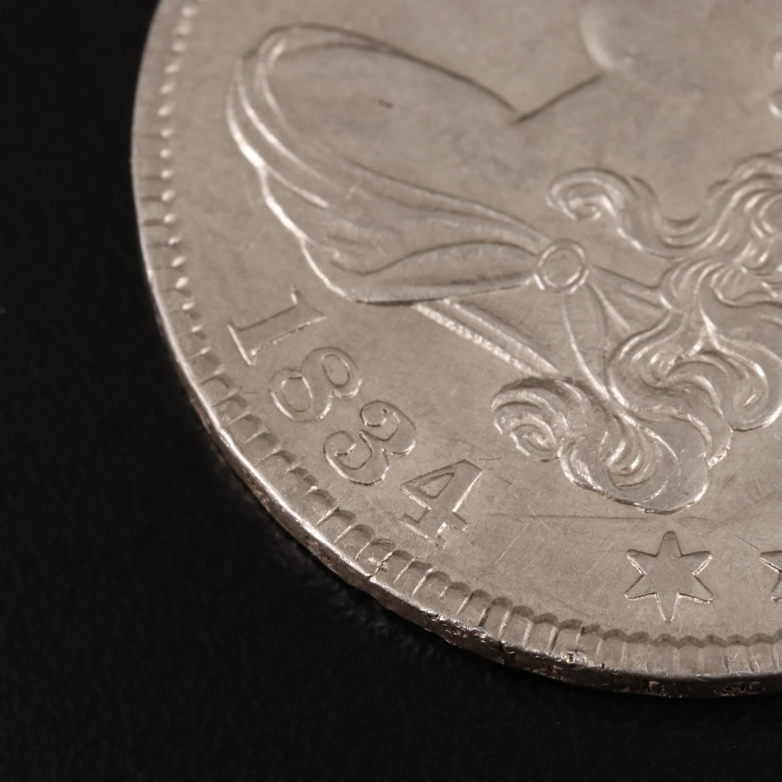 1834 Capped Bust Silver Half Dollar